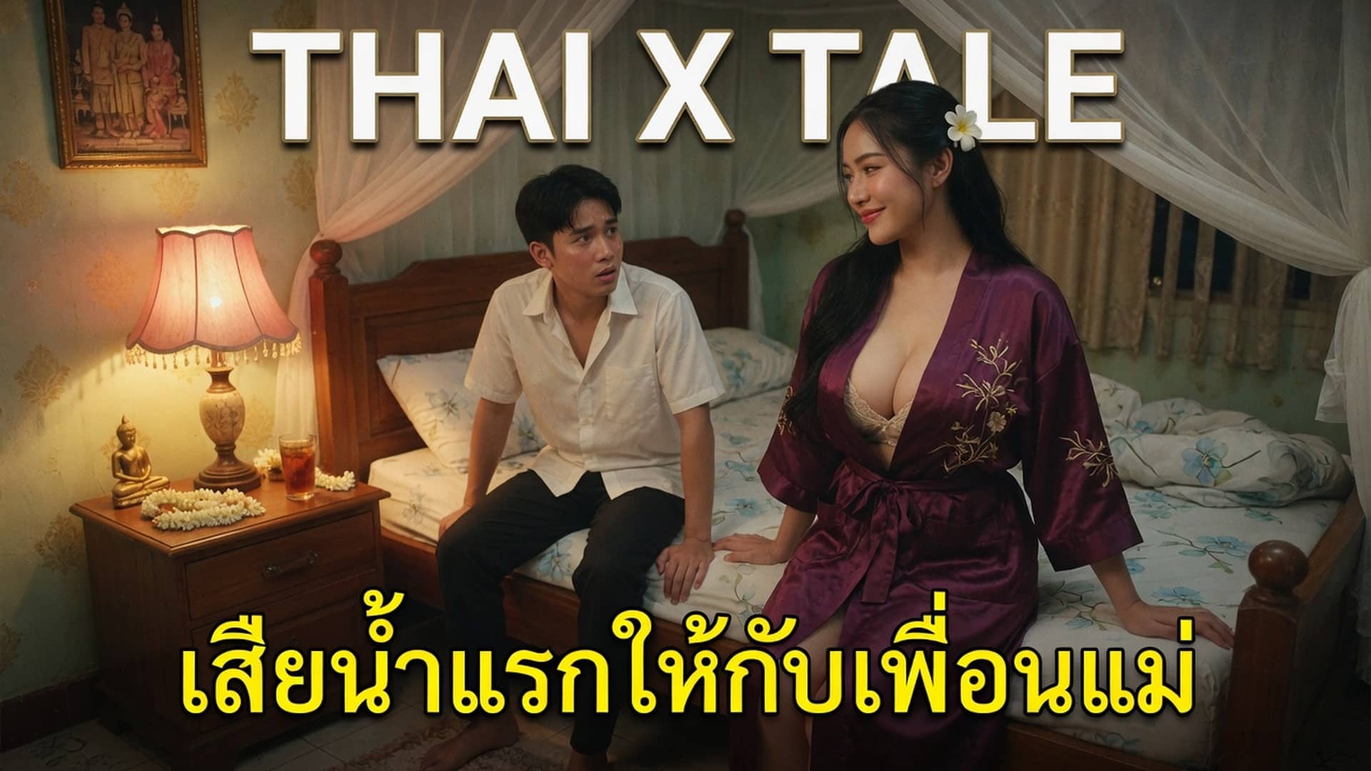 เรื่องเสียว เสียน้ำแรกให้กับเพื่อนแม่ | ThaiXTale