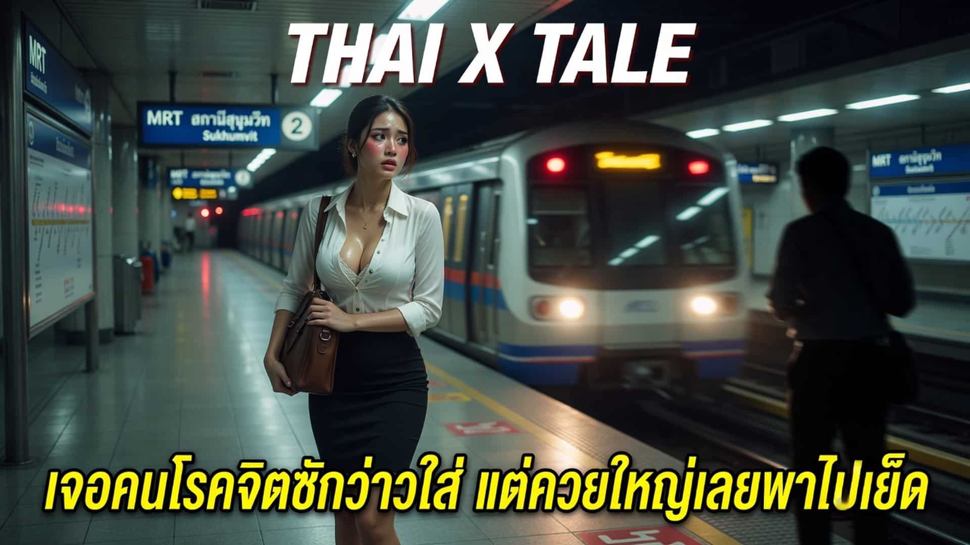 เรื่องเสียว เจอคนโรคจิตชักว่าวใส่ แต่ควยใหญ่เลยพาไปเย็ด | ThaiXTale
