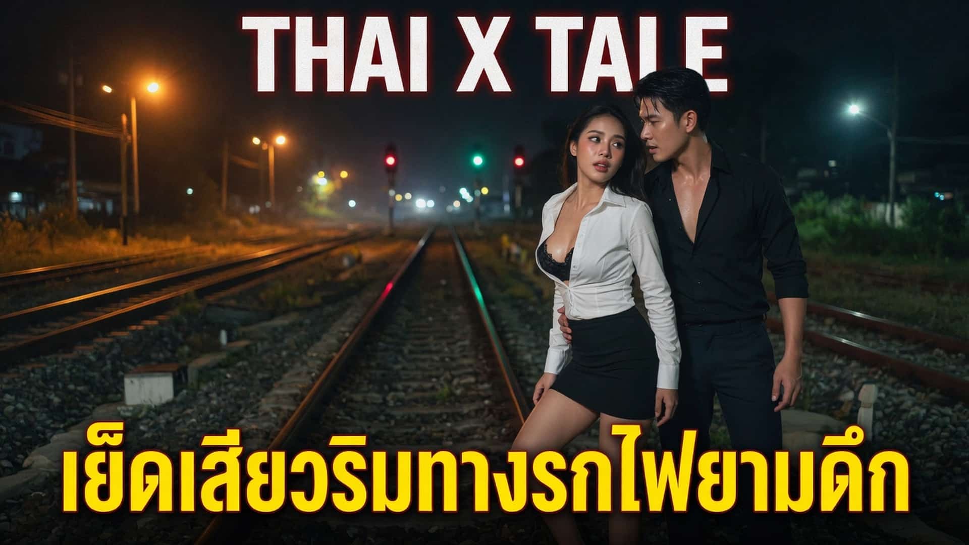 เรื่องเสียว เย็ดเสียวริมทางรถไฟยามดึก | ThaiXTale