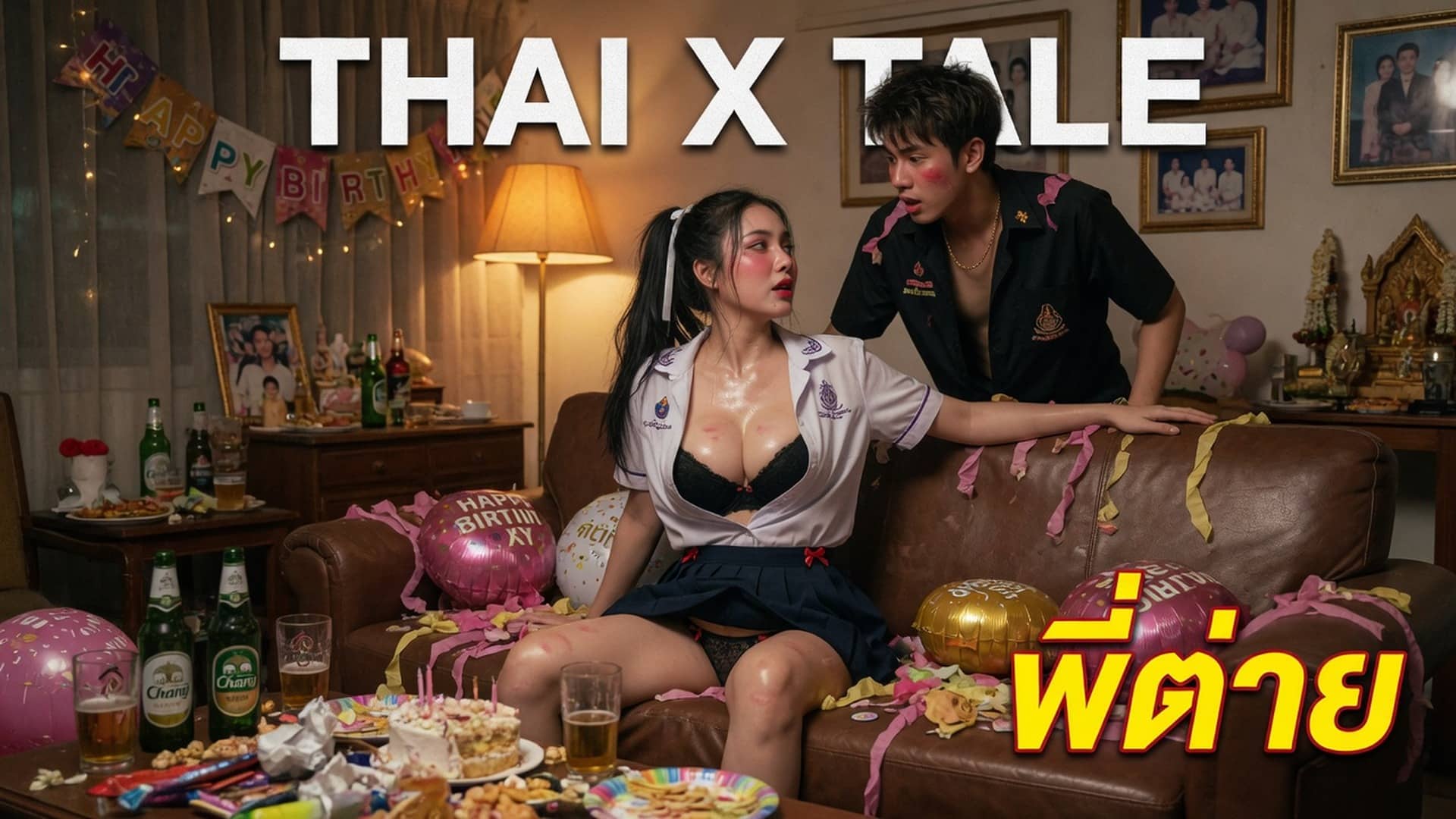 เรื่องเสียว เมื่อเพื่อนพี่สาวเงี่ยน ก็จับเย็ดคาชุดเสียเลย | ThaiXTale