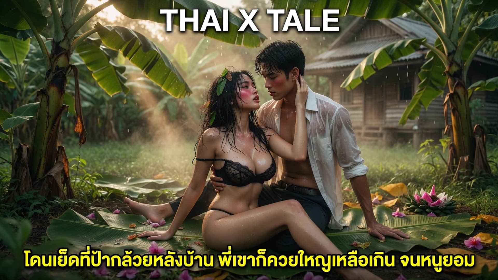 เรื่องเสียว โดนเย็ดที่ป่ากล้วยหลังบ้าน พี่เขาก็ควยใหญ่เหลือเกิน จนหนูยอม | ThaiXTale