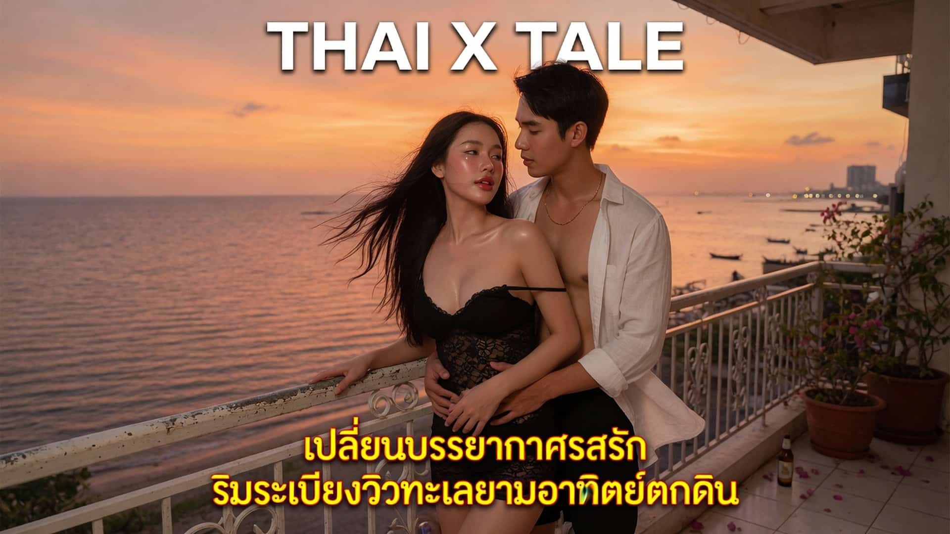 เรื่องเสียว เปลี่ยนบรรยากาศรสรัก เย็ดกันริมระเบียงวิวทะเลยามอาทิตย์ตกดิน ทั้งเสียว ทั้งแซบอย่าบอกใคร | ThaiXTale
