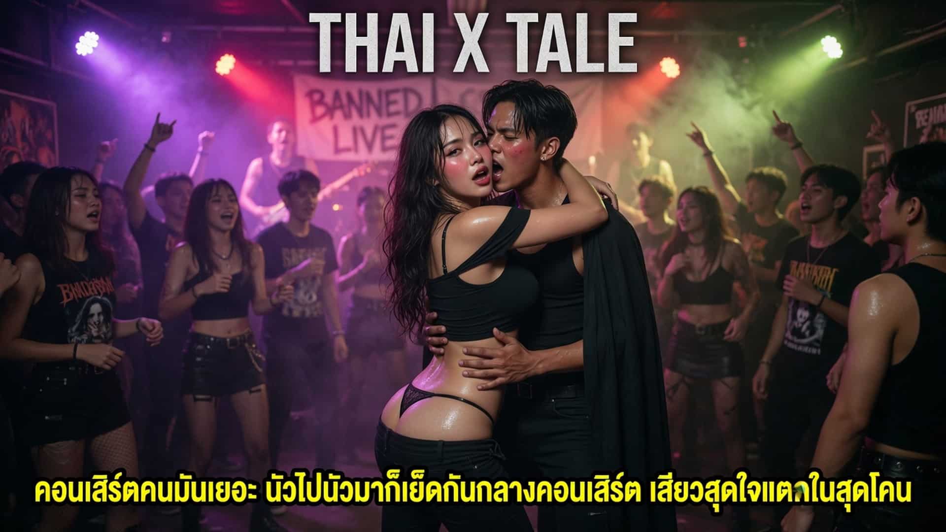 เรื่องเสียว คอนเสิร์ตคนมันเยอะ นัวไปนัวมาก็เย็ดกันกลางคอนเสิร์ต เสียวสุดใจแตกในสุดโคน | ThaiXTale