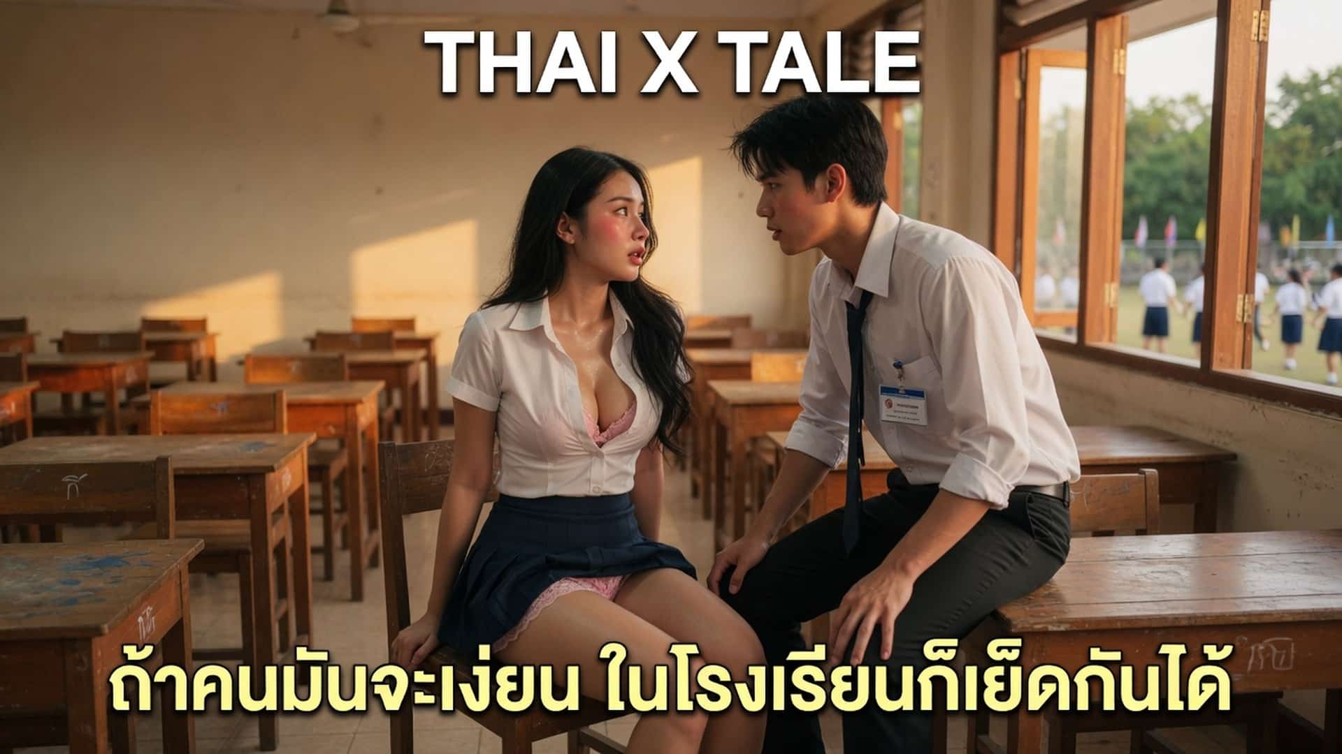 เรื่องเสียว ถ้าคนมันจะเงี่ยน ในโรงเรียนก็เย็ดกันได้ | ThaiXTale