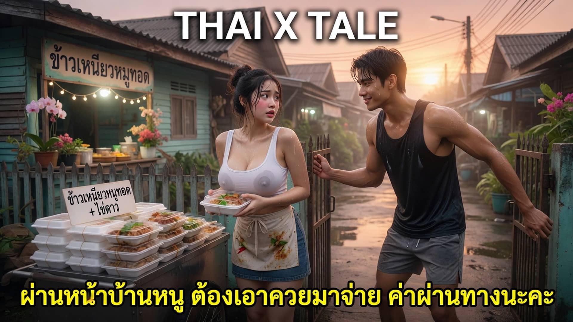 เรื่องเสียว ผ่านหน้าบ้านหนู ต้องเอาควยมาจ่าย ค่าผ่านทางนะคะ | ThaiXTale