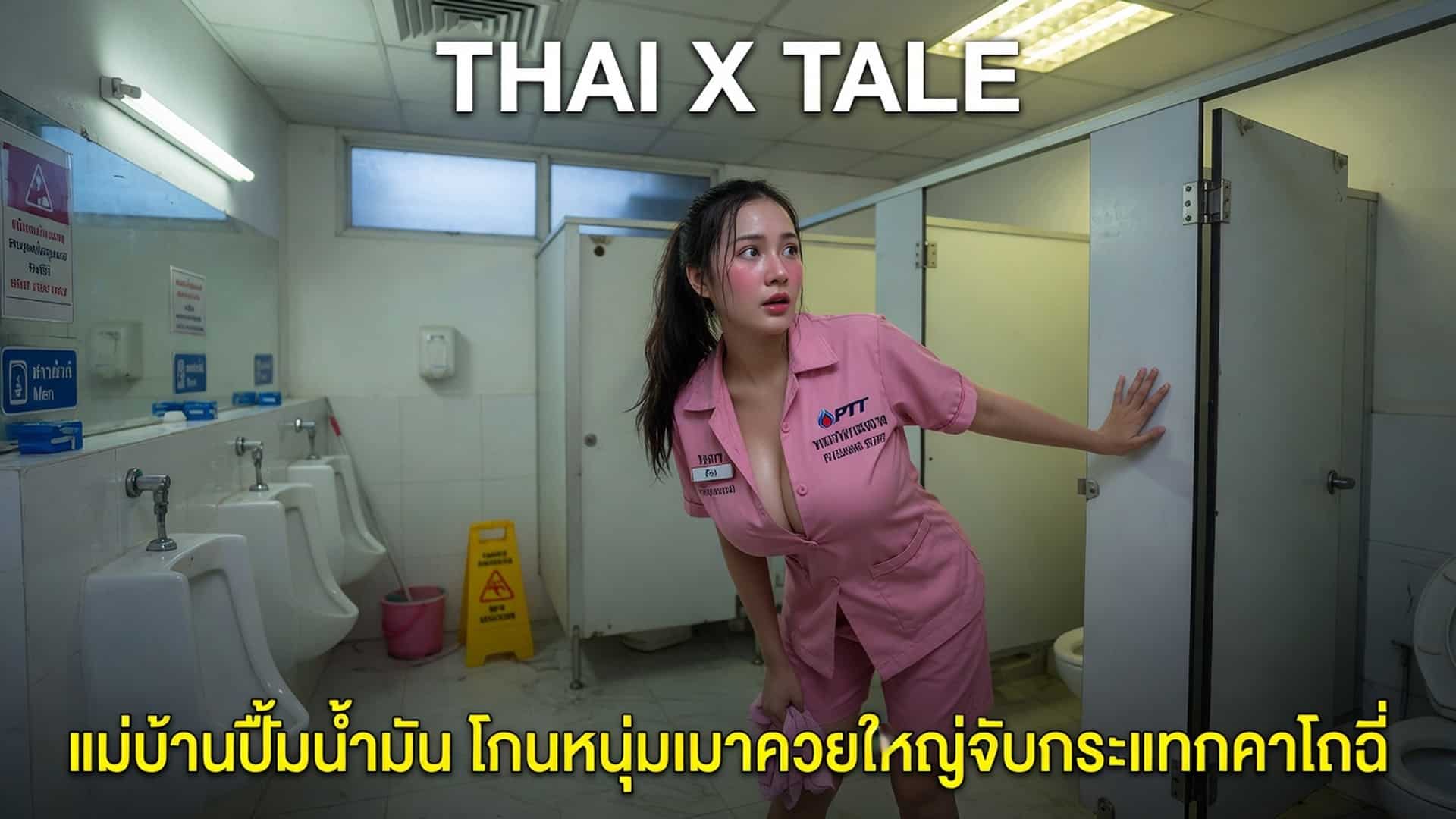 เรื่องเสียว แม่บ้านปั๊มน้ำมัน โดนหนุ่มเมาควยใหญ่จับกระแทกคาโถฉี่ | ThaiXTale