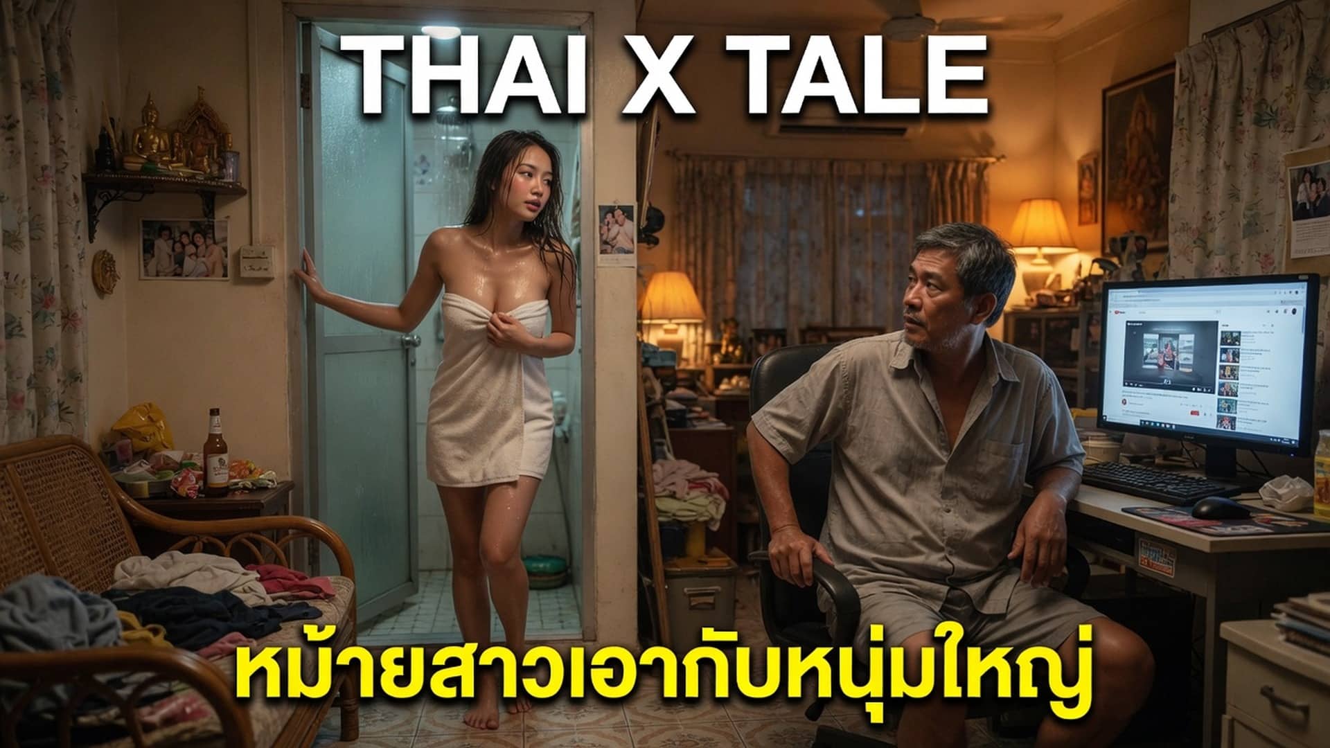 เรื่องเสียว หม้ายสาวเอากับหนุ่มใหญ่ | ThaiXTale