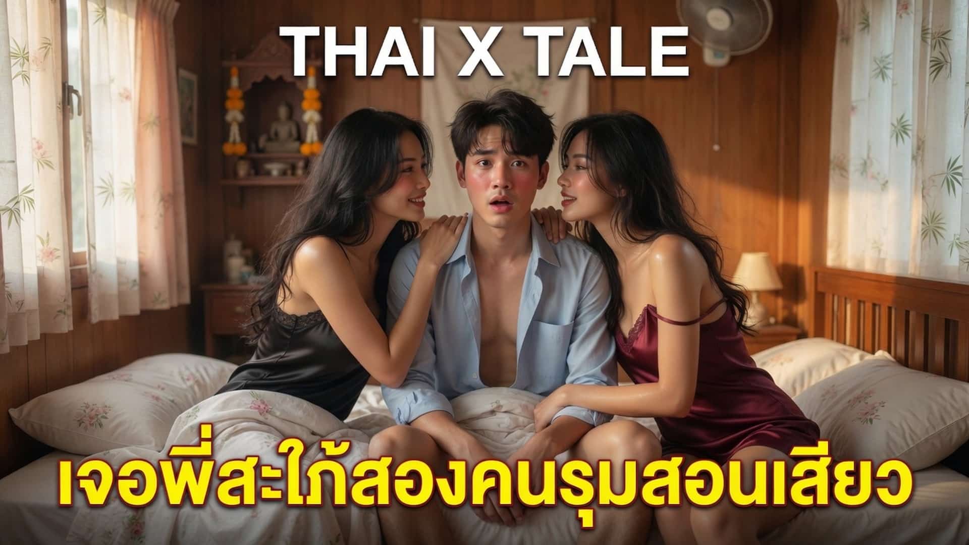 เรื่องเสียว เจอพี่สะใภ้สองคนรุมสอนเสียว | ThaiXTale