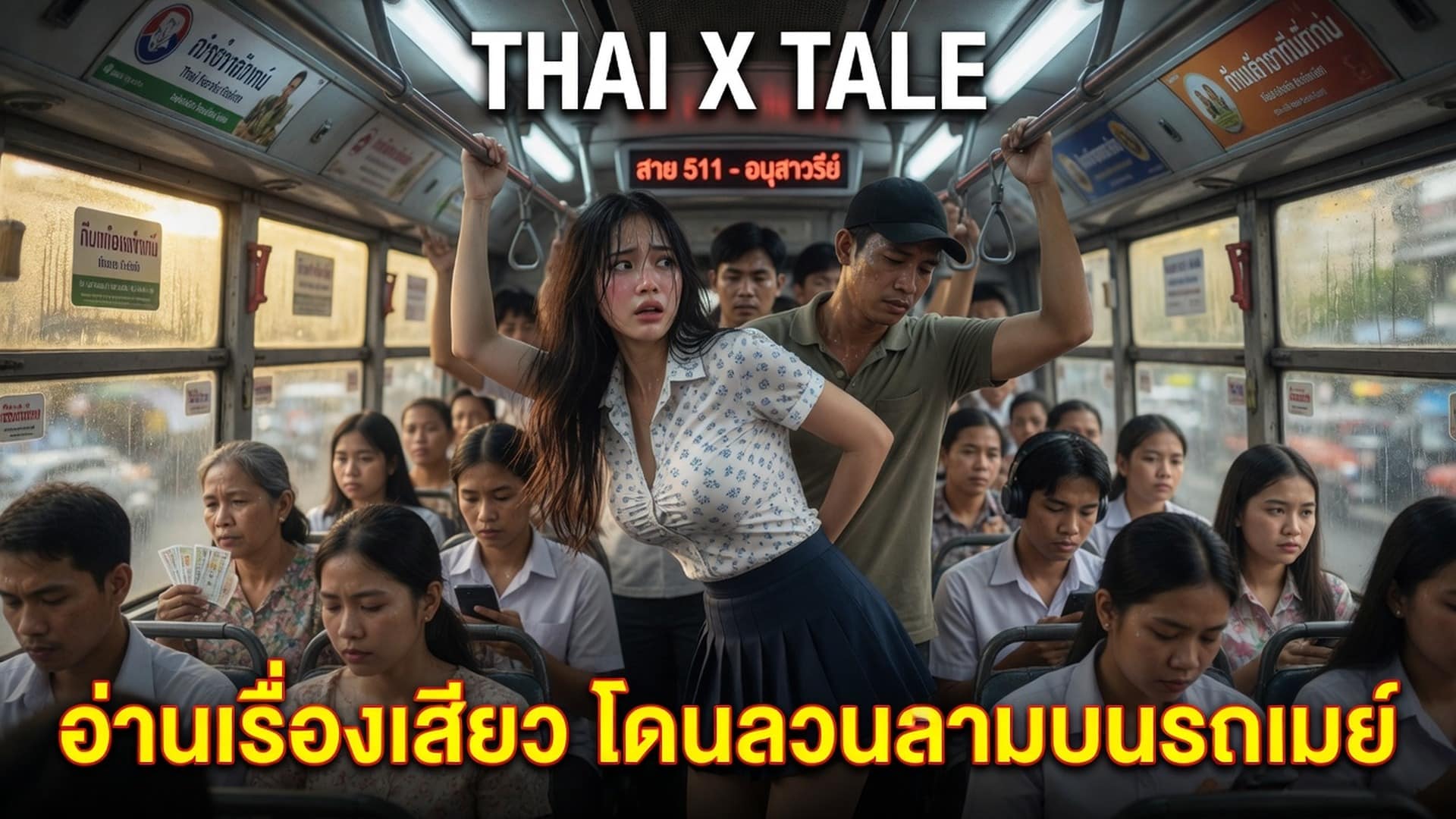 เรื่องเสียว อ่านเรื่องเสียว โดนลวนลามบนรถเมย์ | ThaiXTale