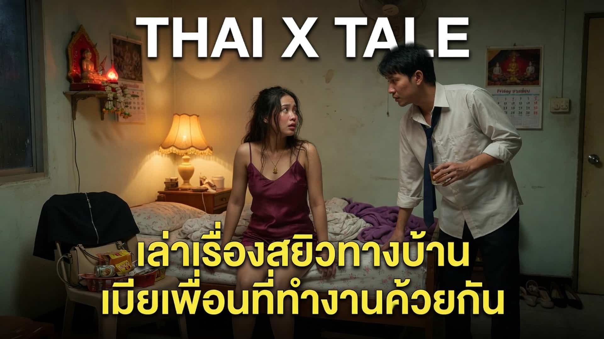 เรื่องเสียว เล่าเรื่องสยิวทางบ้าน เมียเพื่อนที่ทำงานด้วยกัน | ThaiXTale