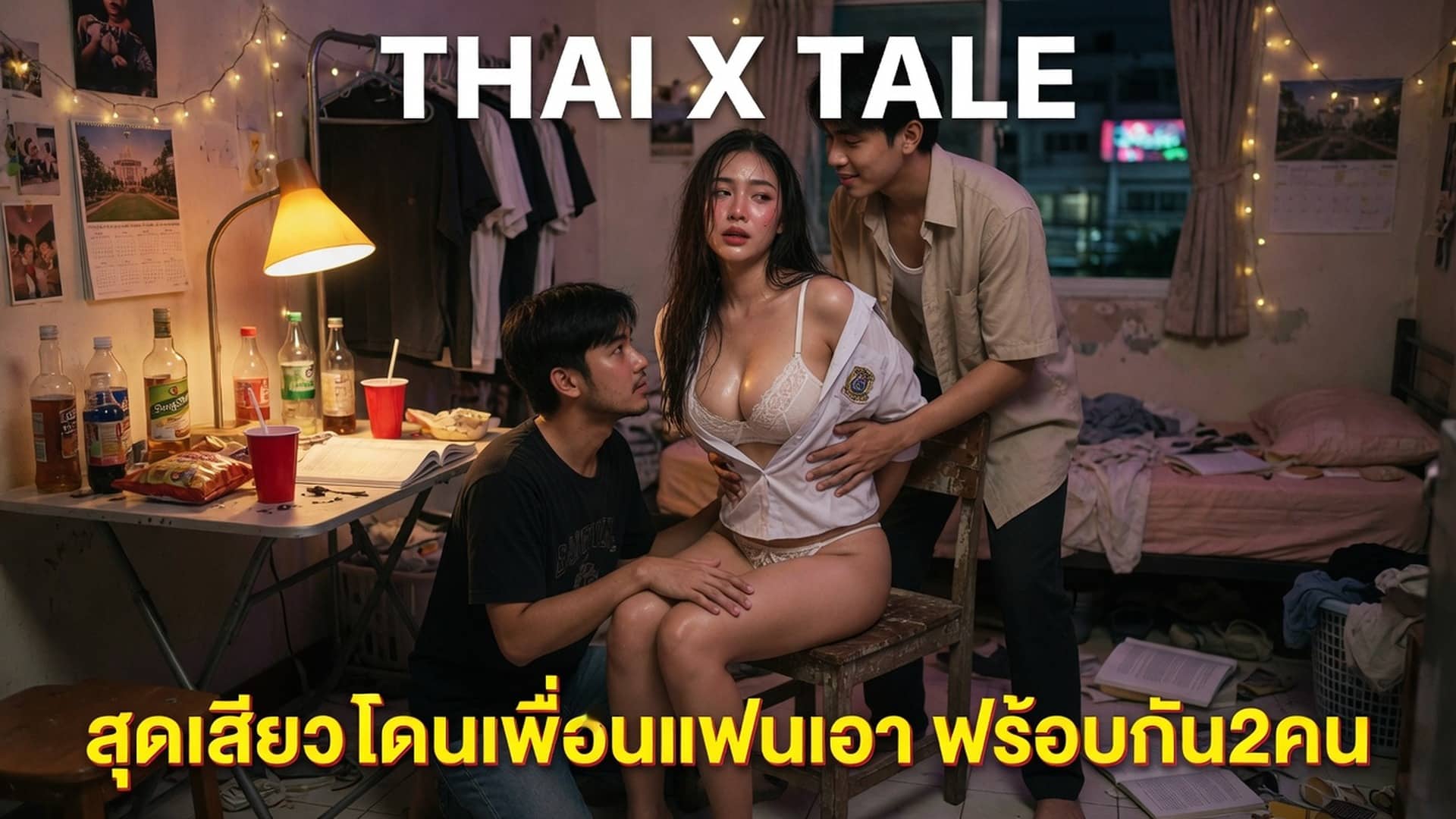เรื่องเสียว สุดเสียวโดนเพื่อนแฟนเอา พร้อมกัน2คน | ThaiXTale