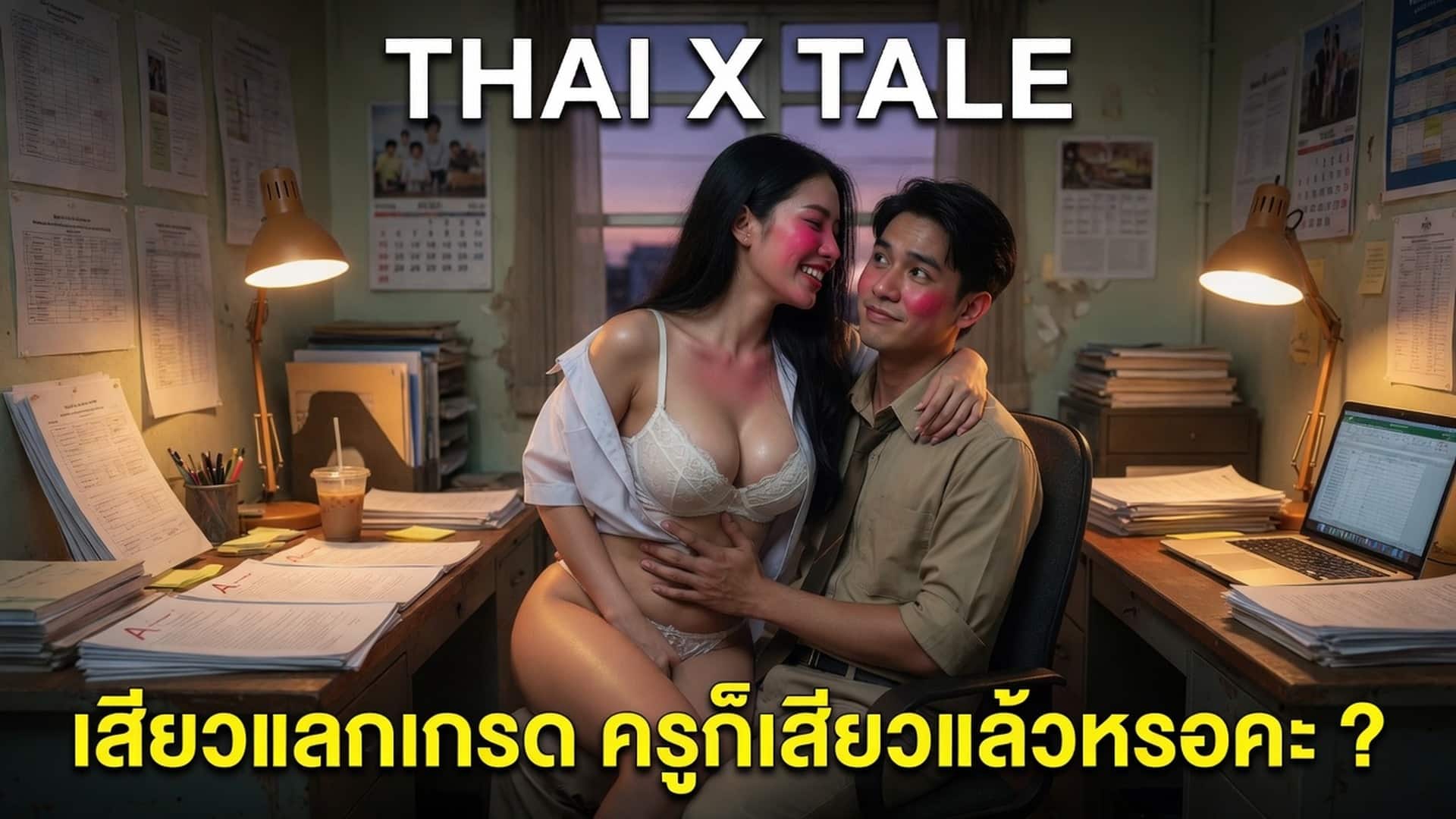 เรื่องเสียว เสียวแลกเกรด แค่ดูดควย ครูก็เสียวแล้วหรอคะ ? | ThaiXTale