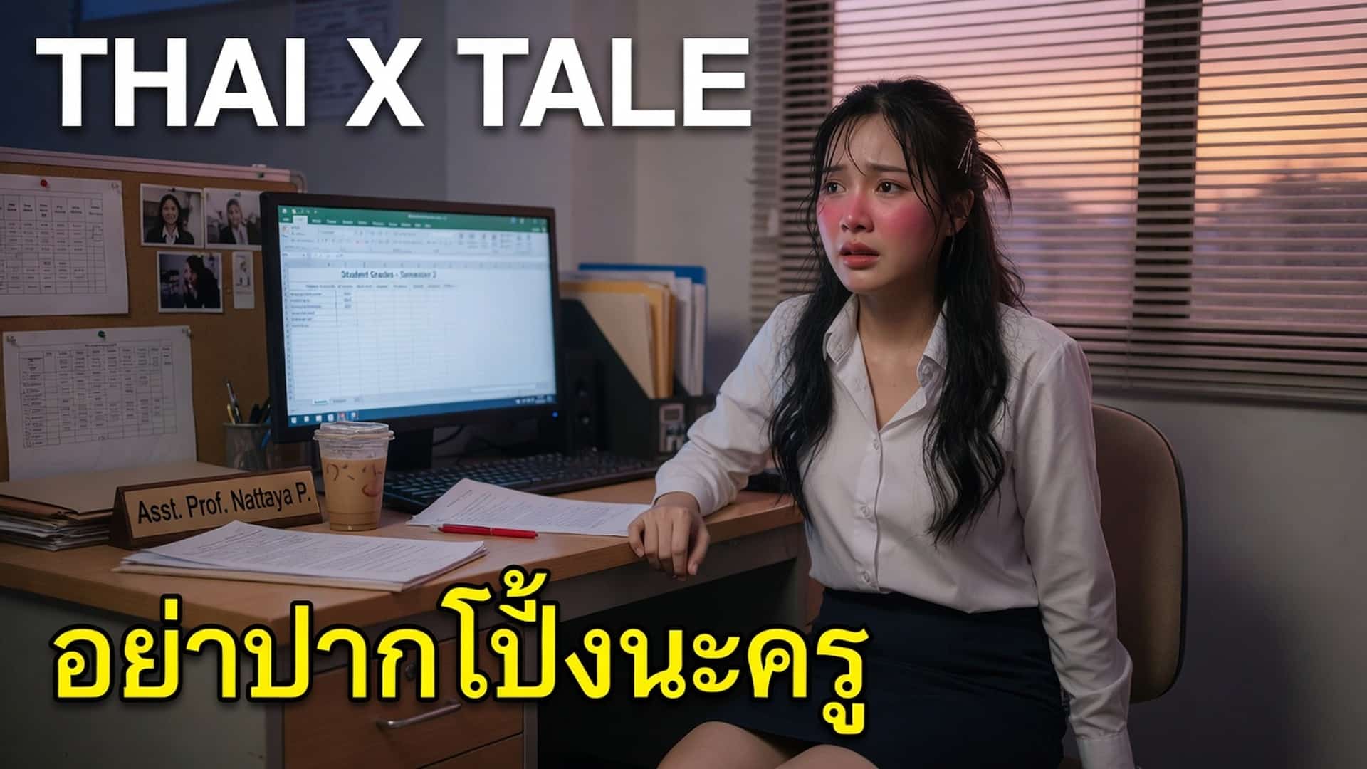 เรื่องเสียว อย่าปากโป้งนะครู ผมเย็ดครูนะ | ThaiXTale