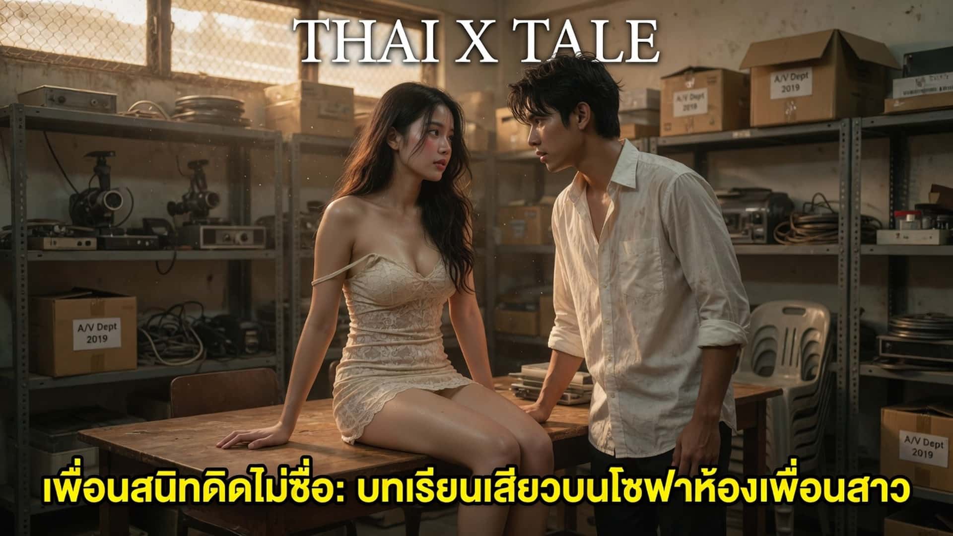 เรื่องเสียว เพื่อนสนิทคิดไม่ซื่อ: บทเรียนเสียวบนโซฟาห้องเพื่อนสาว | ThaiXTale