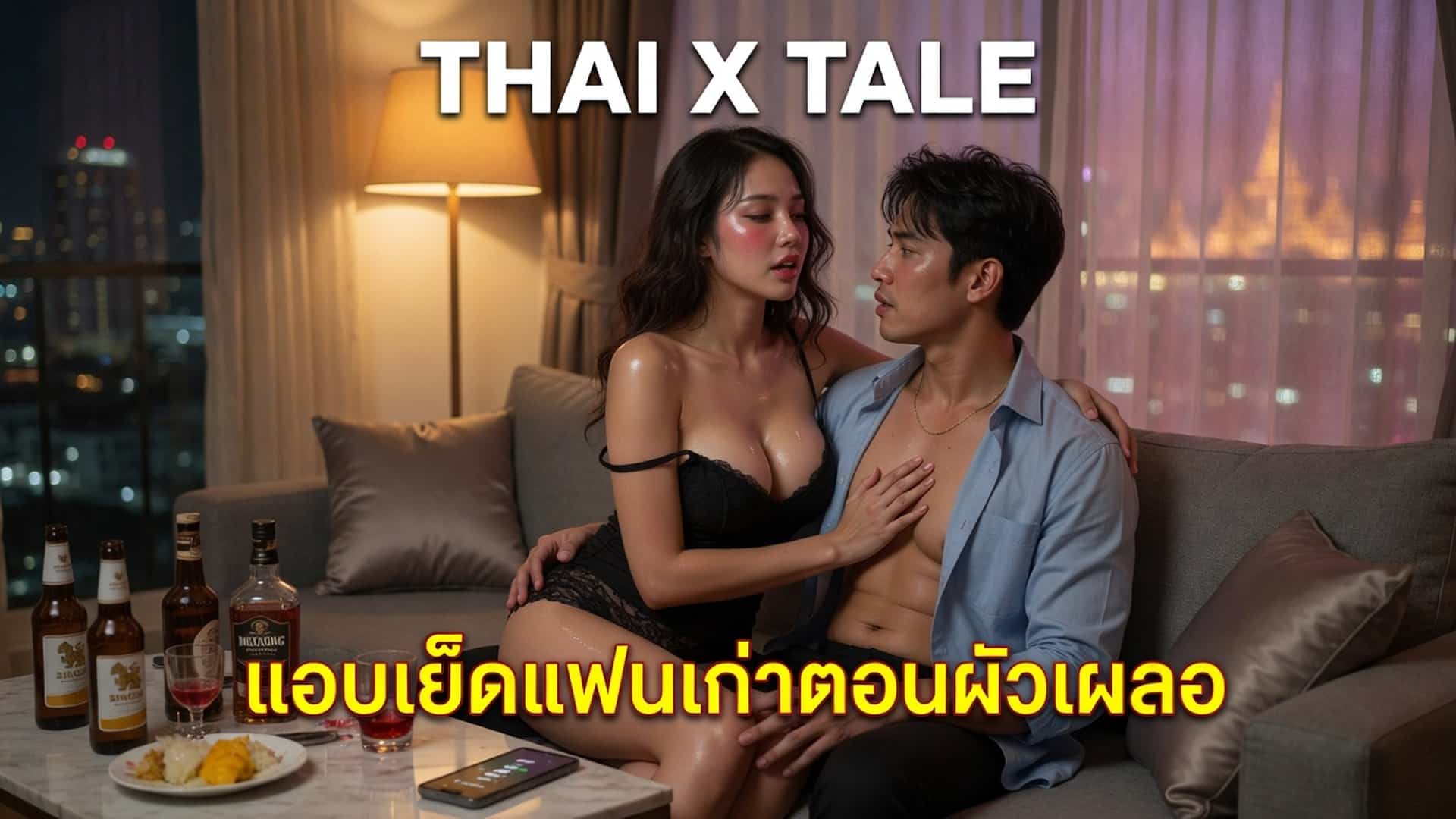 เรื่องเสียว แอบเย็ดแฟนเก่าตอนผัวเผลอ | ThaiXTale