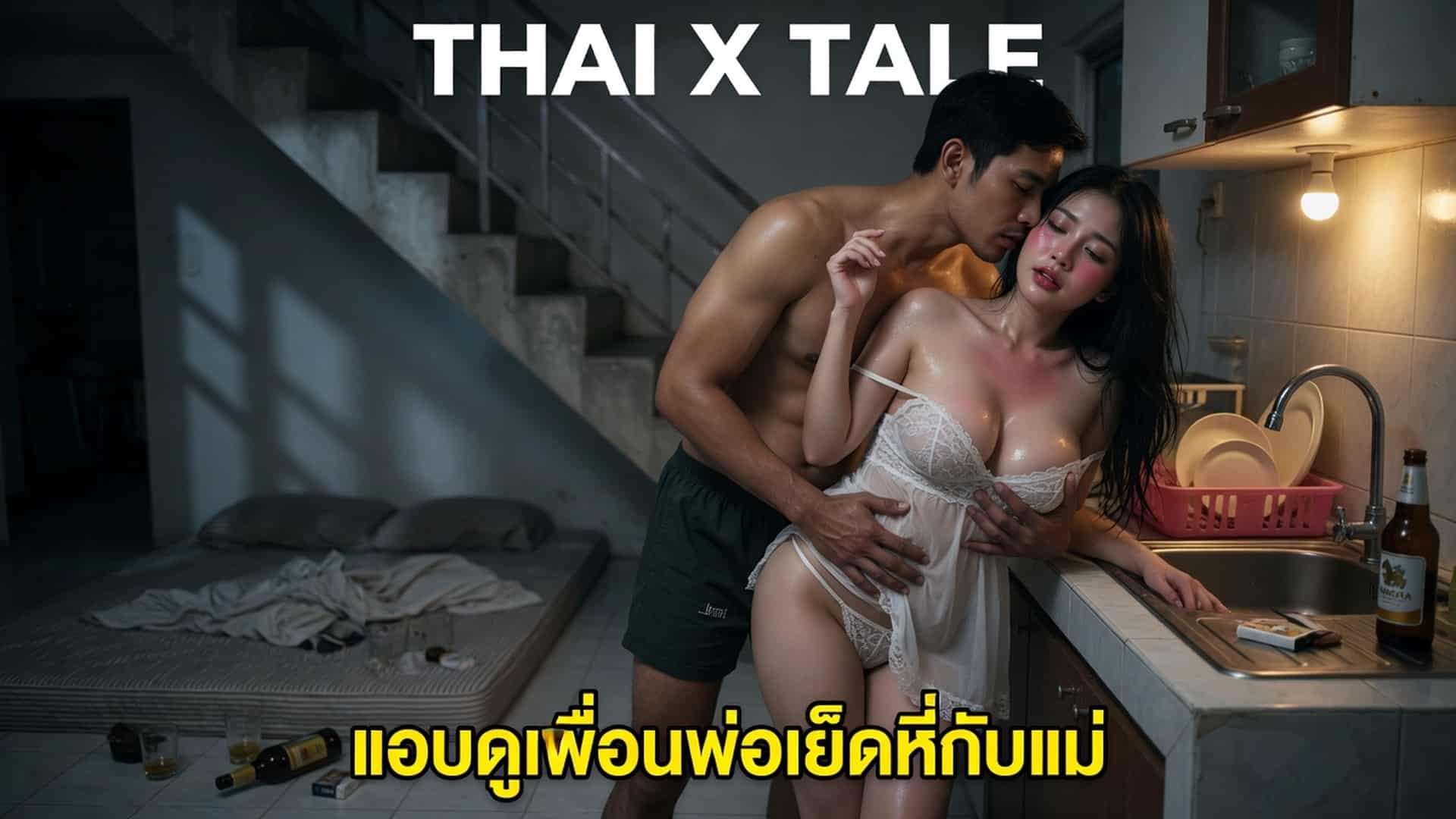 เรื่องเสียว แอบดูเพื่อนพ่อเย็ดหีกับแม่ | ThaiXTale
