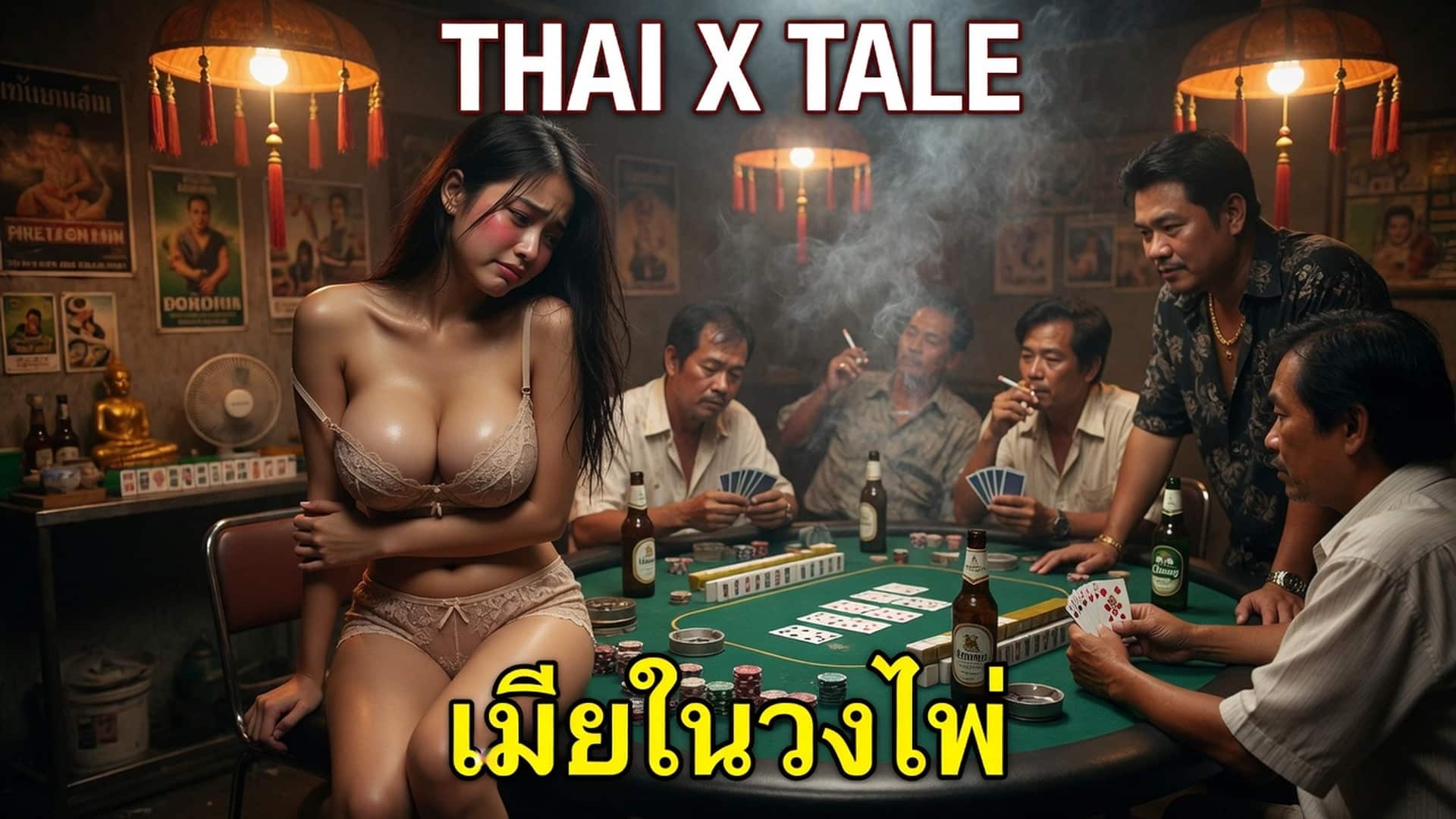 เรื่องเสียว เมียโดนรุมเย็ดในวงไพ่ | ThaiXTale