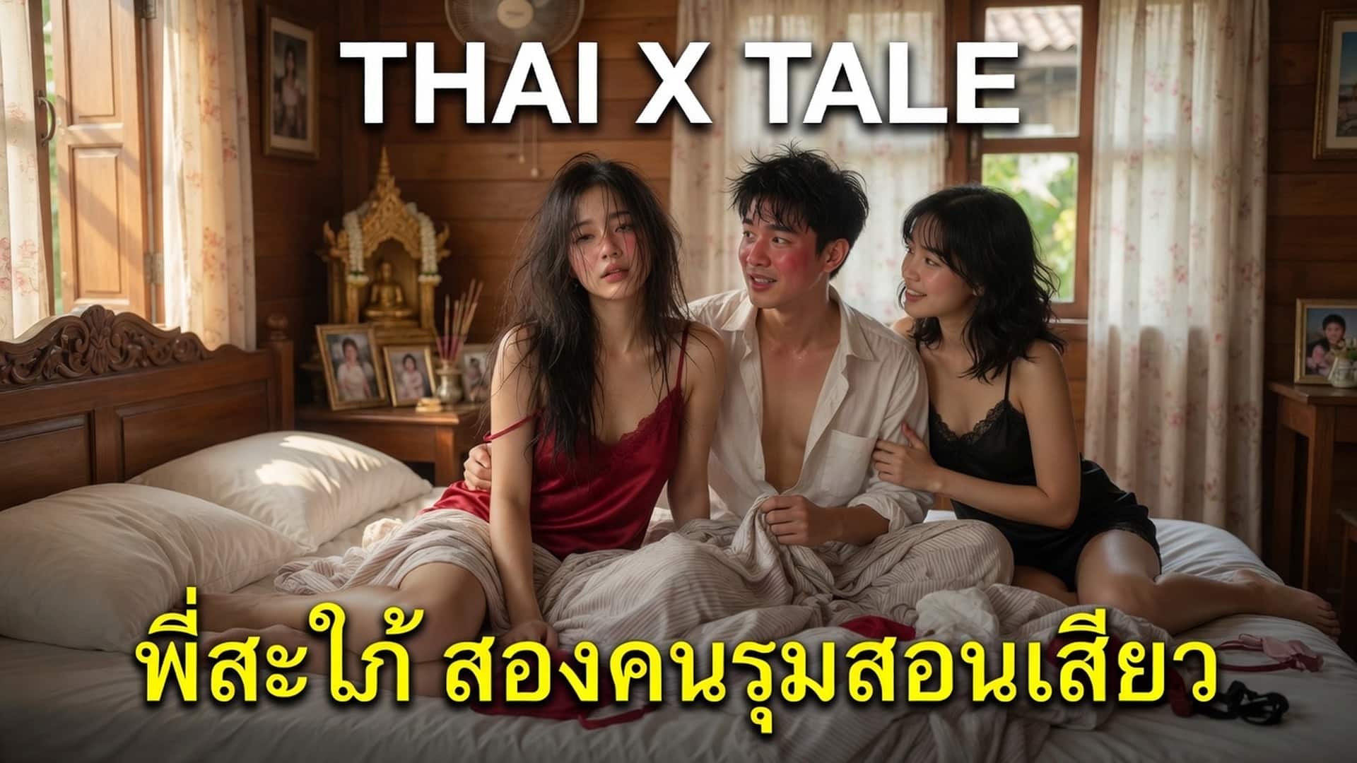 เรื่องเสียว พี่สะใภ้ สองคนรุมสอนเสียว | ThaiXTale