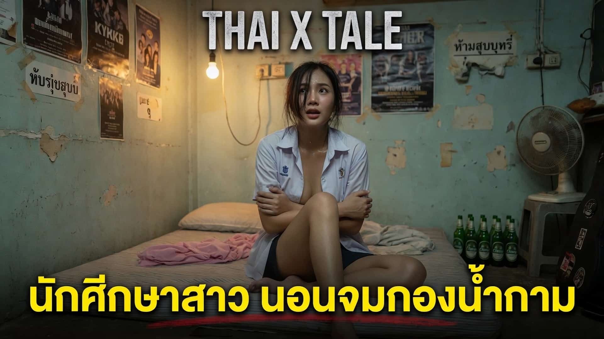 เรื่องเสียว นักศึกษาสาว นอนจมกองน้ำกาม | ThaiXTale