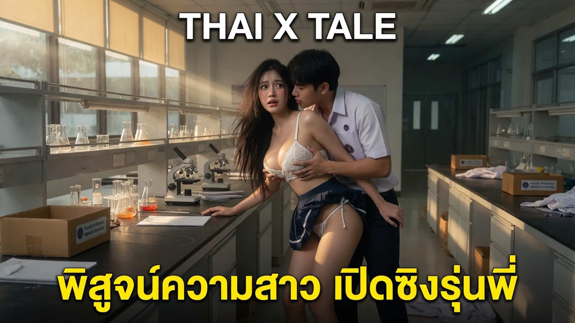 เรื่องเสียว พิสูจน์ความสาว เปิดซิงรุ่นพี่ | ThaiXTale