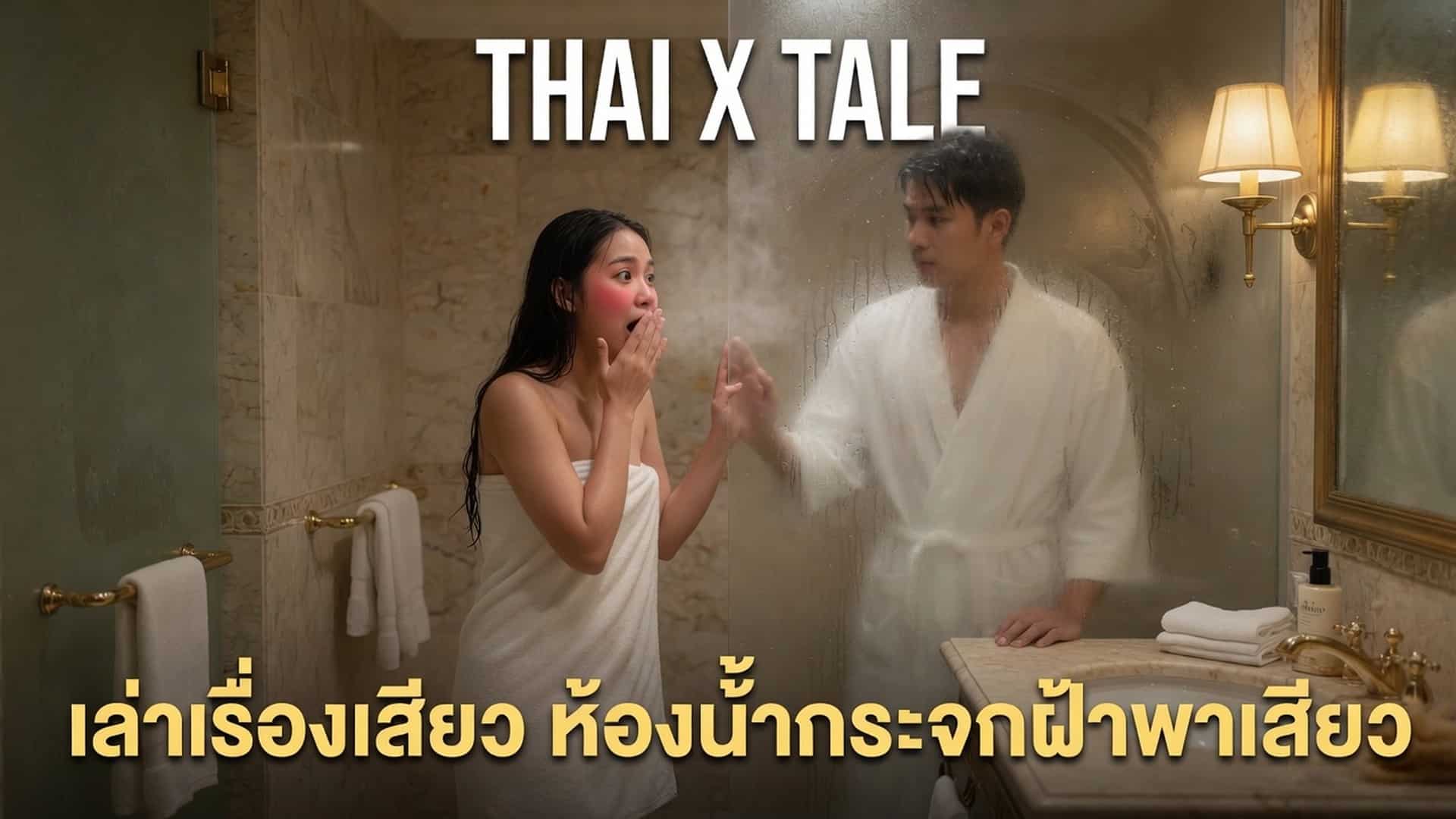 เรื่องเสียว เล่าเรื่องเสียว ห้องนํ้ากระจกฝ้าพาเสียว | ThaiXTale