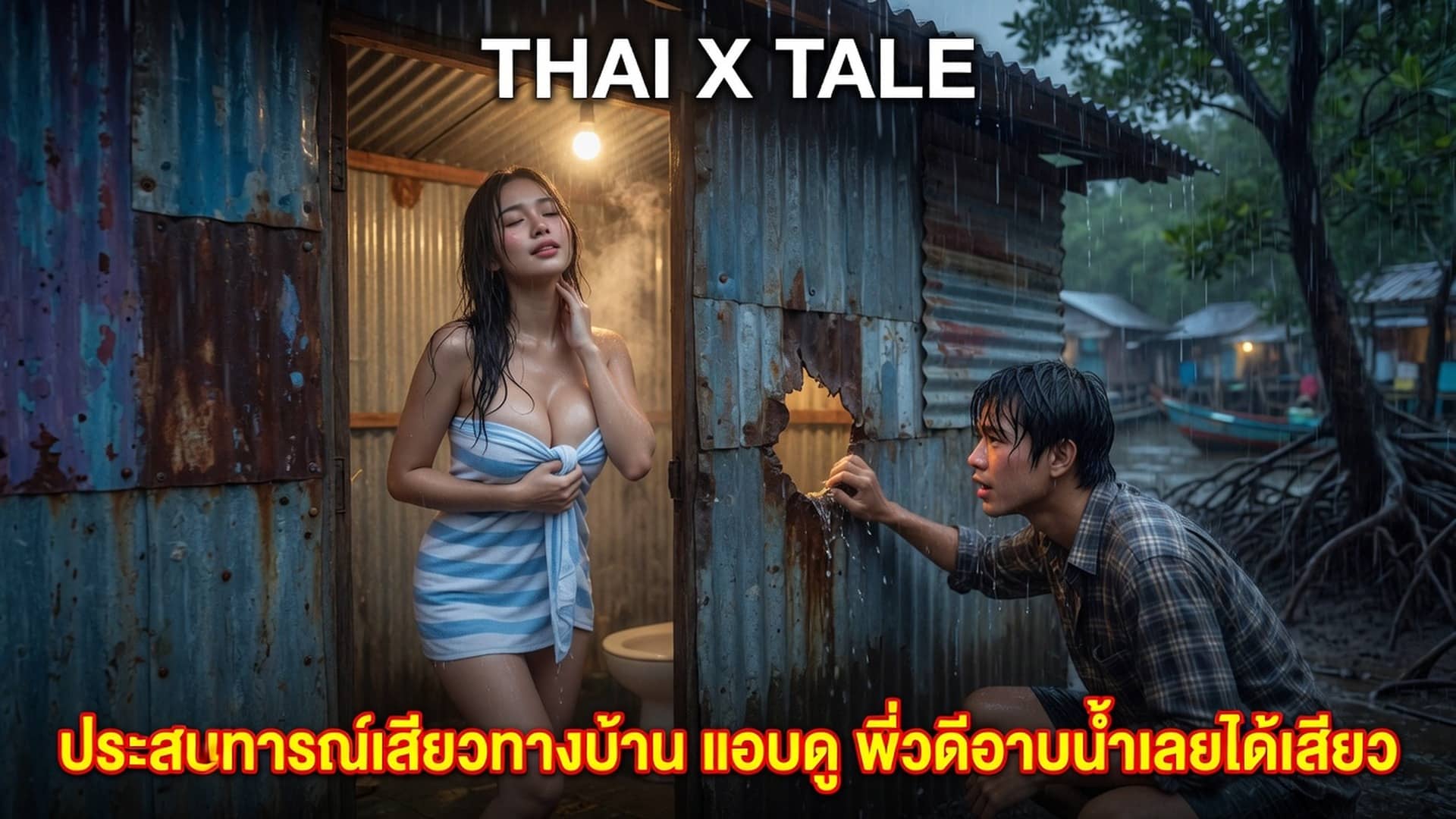 เรื่องเสียว ประสบการณ์เสียวทางบ้าน แอบดู พี่วดีอาบน้ำเลยได้เสียว | ThaiXTale