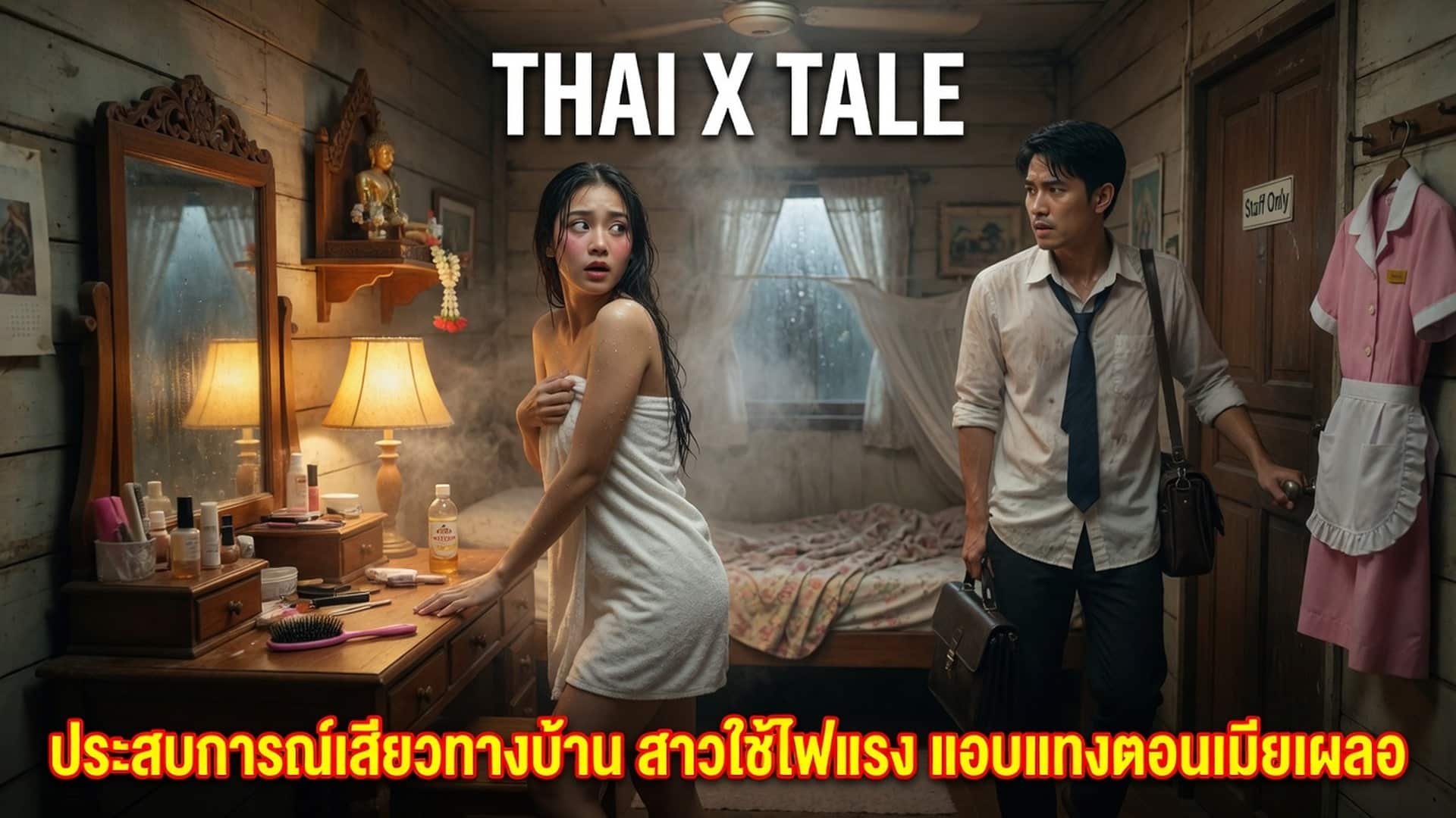 เรื่องเสียว ประสบการณ์เสียวทางบ้าน สาวใช้ไฟแรง แอบแทงตอนเมียเผลอ | ThaiXTale
