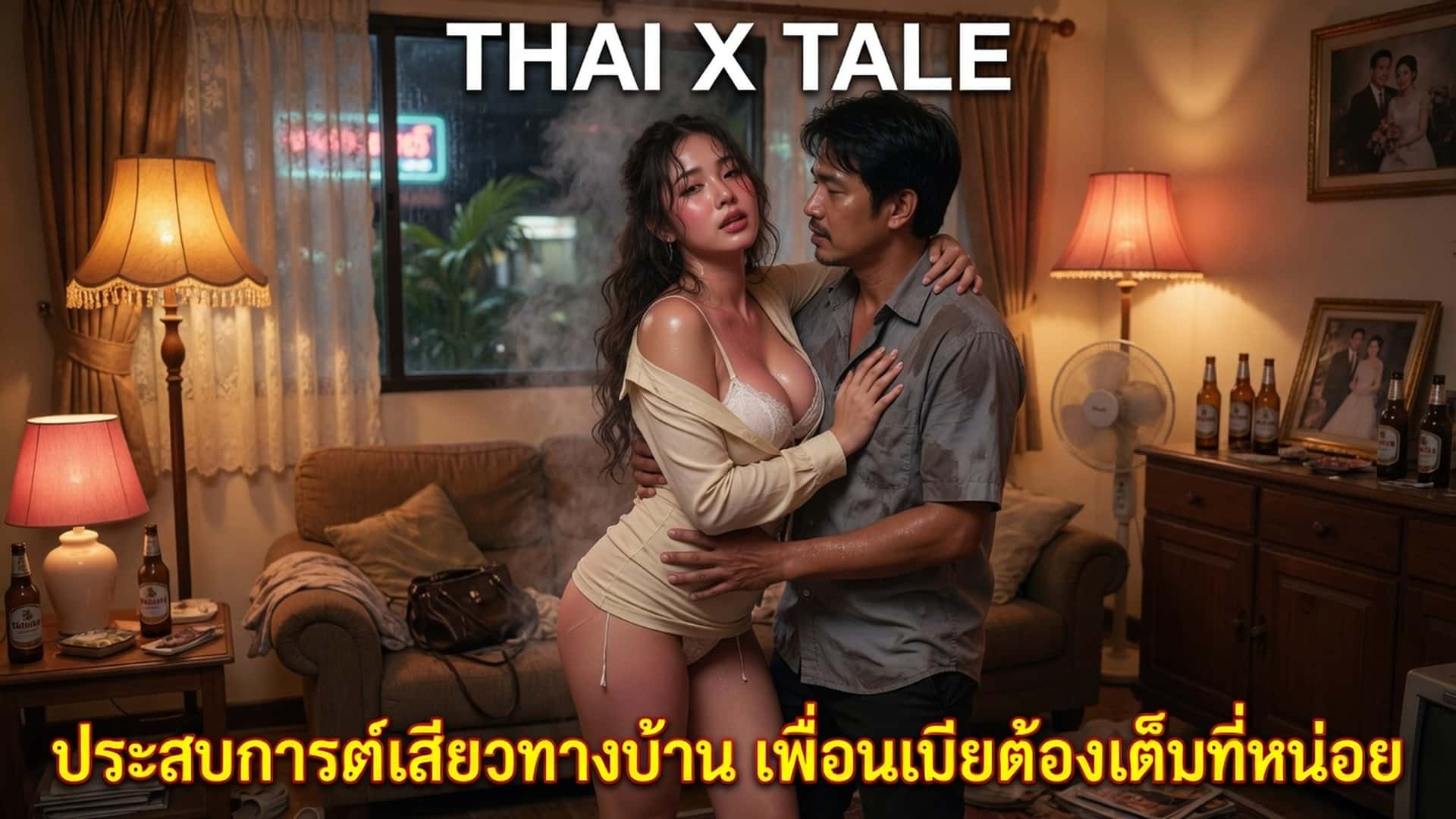 เรื่องเสียว ประสบการณ์เสียวทางบ้าน เพื่อนเมียต้องเต็มที่หน่อย | ThaiXTale
