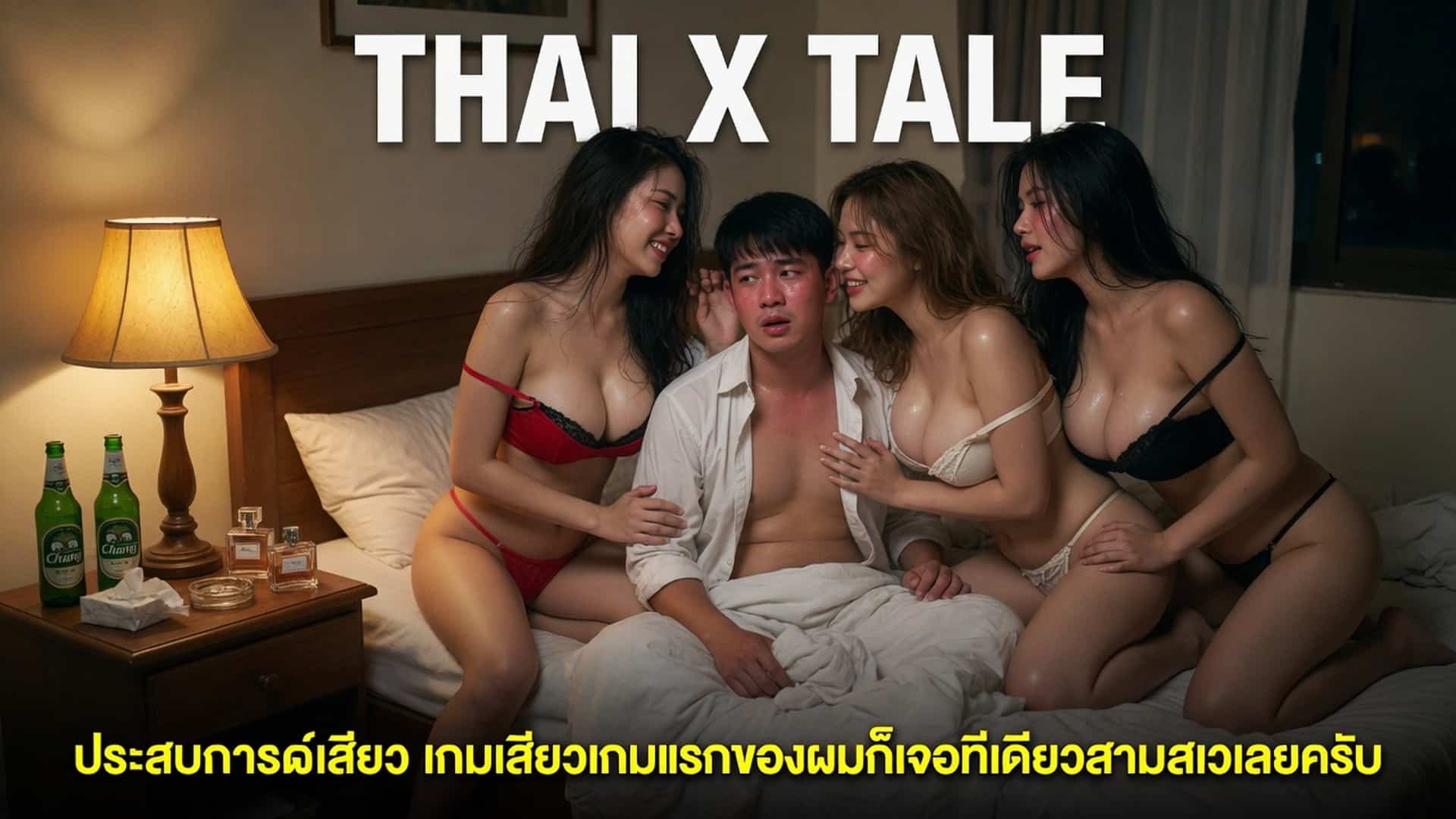 เรื่องเสียว ประสบการณ์เสียว เกมเสียวเกมแรกของผมก็เจอทีเดียวสามสาวเลยครับ | ThaiXTale