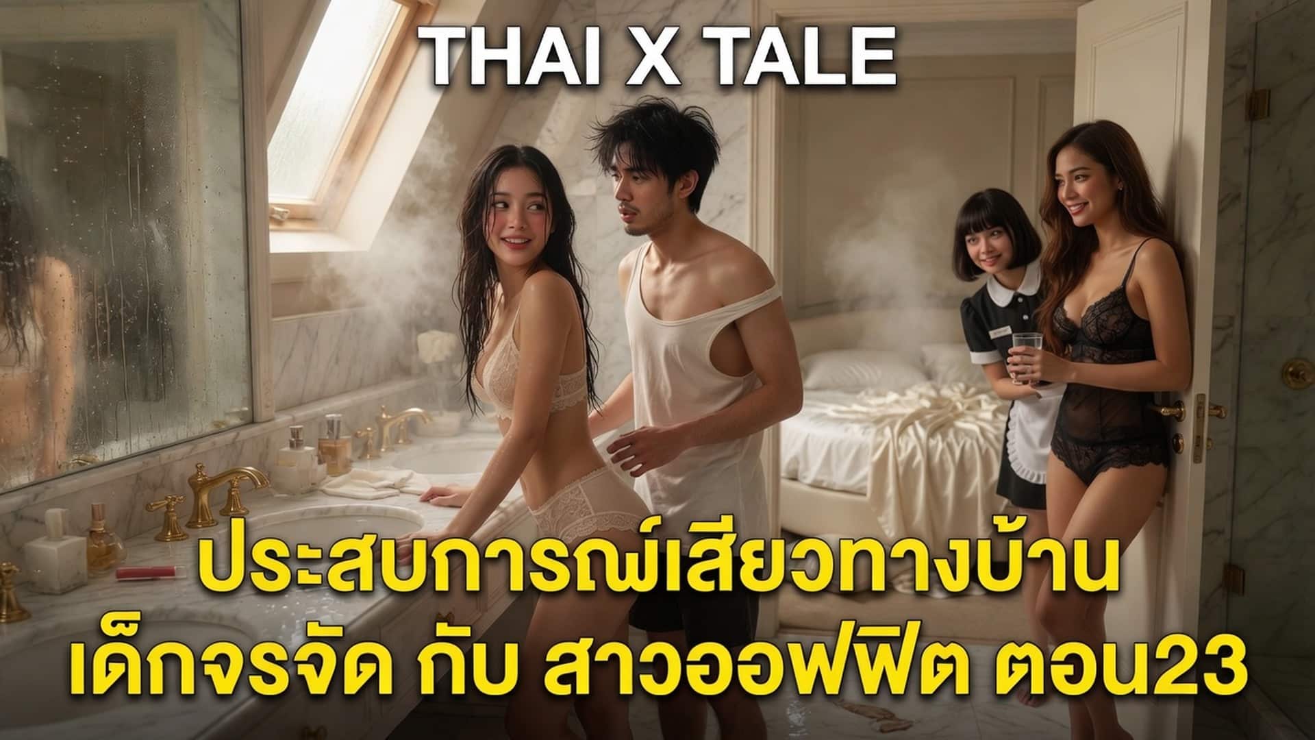 เรื่องเสียว ประสบการณ์เสียวทางบ้าน เด็กจรจัด กับ สาวออฟฟิต ตอน23 | ThaiXTale