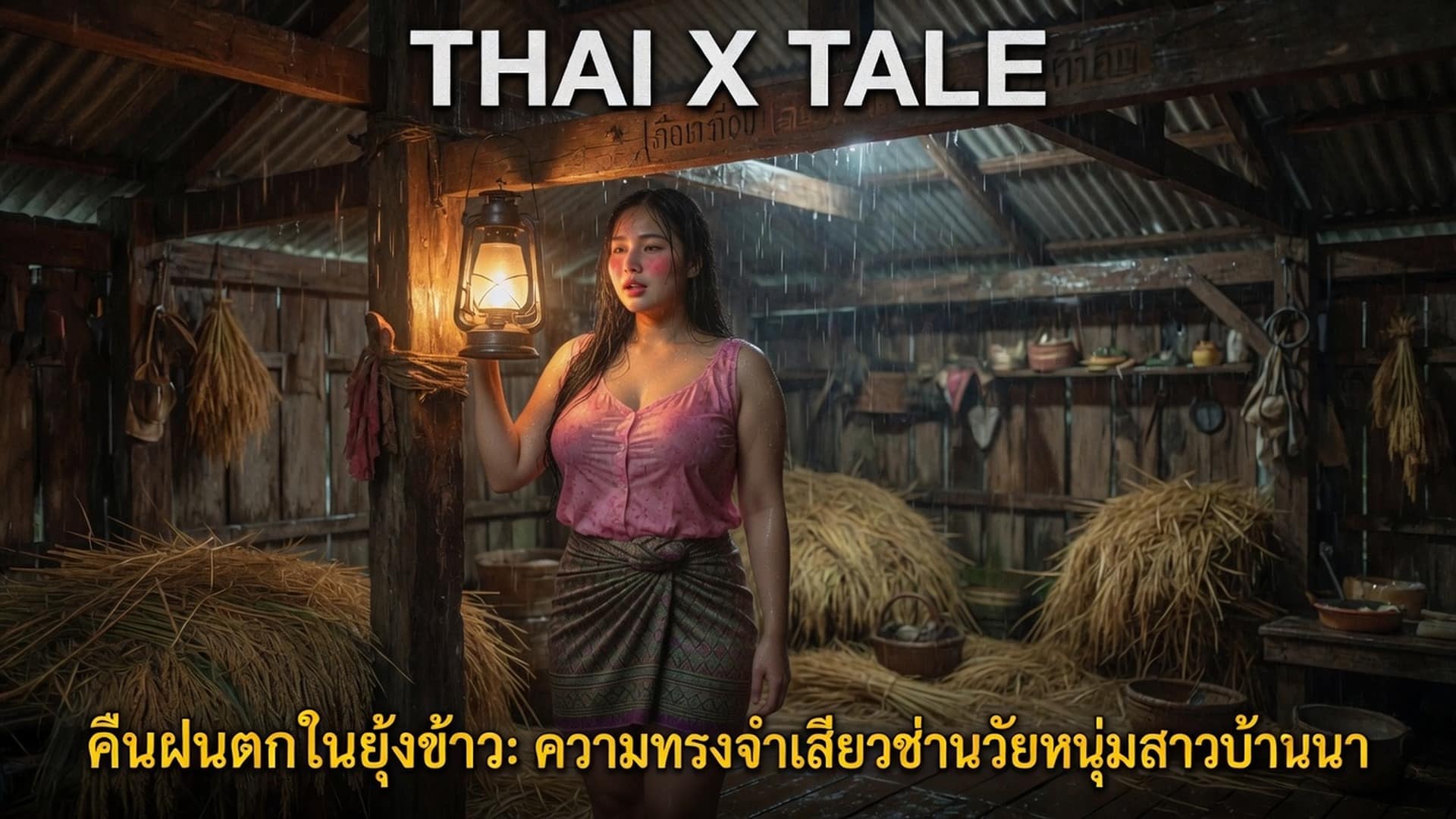 เรื่องเสียว คืนฝนตกในยุ้งข้าว: ความทรงจำเสียวซ่านวัยหนุ่มสาวบ้านนา | ThaiXTale