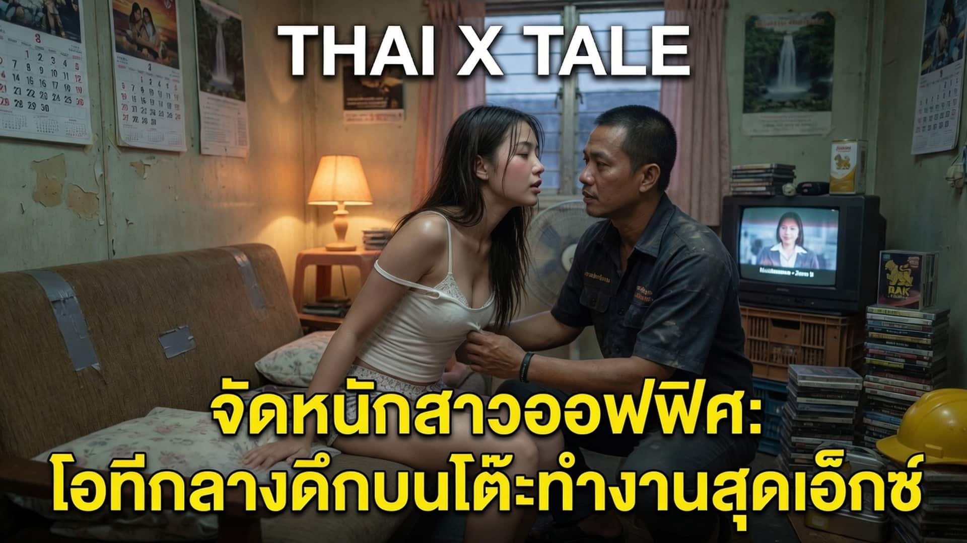 เรื่องเสียว จัดหนักสาวออฟฟิศ: โอทีกลางดึกบนโต๊ะทำงานสุดเอ็กซ์ | ThaiXTale