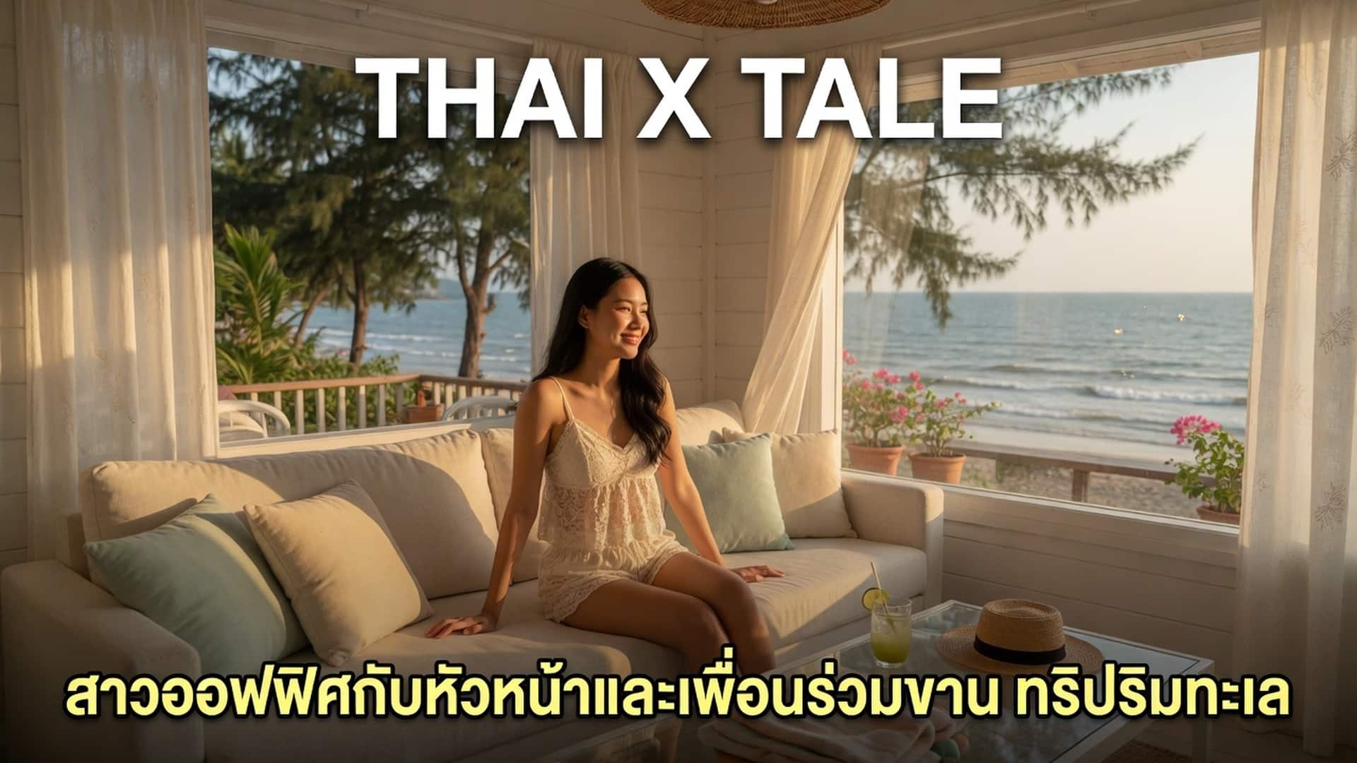 เรื่องเสียว สาวออฟฟิศโดนหัวหน้ากับเพื่อนร่วมงานเย็ด ทริปริมทะเล | ThaiXTale