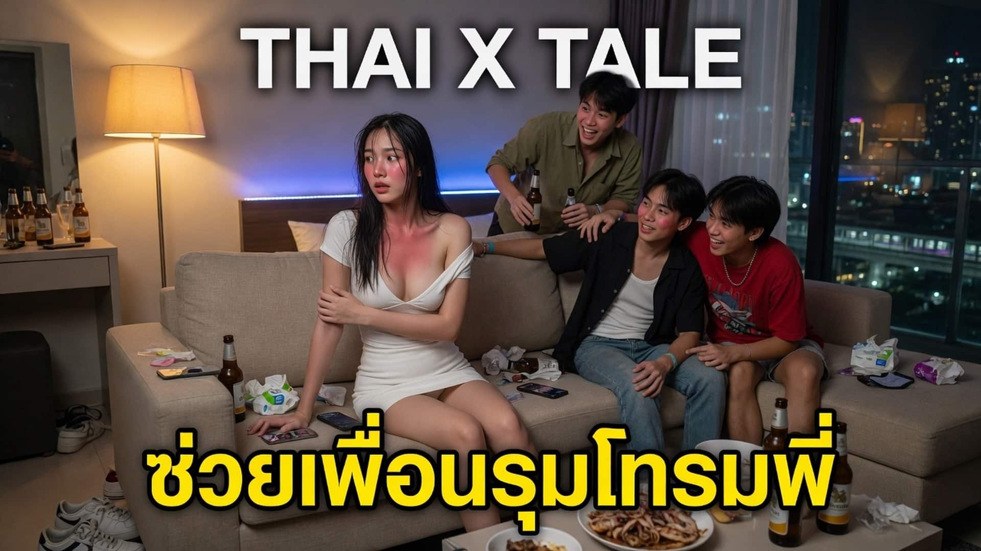 เรื่องเสียว ช่วยเพื่อนรุมโทรมพี่ | ThaiXTale
