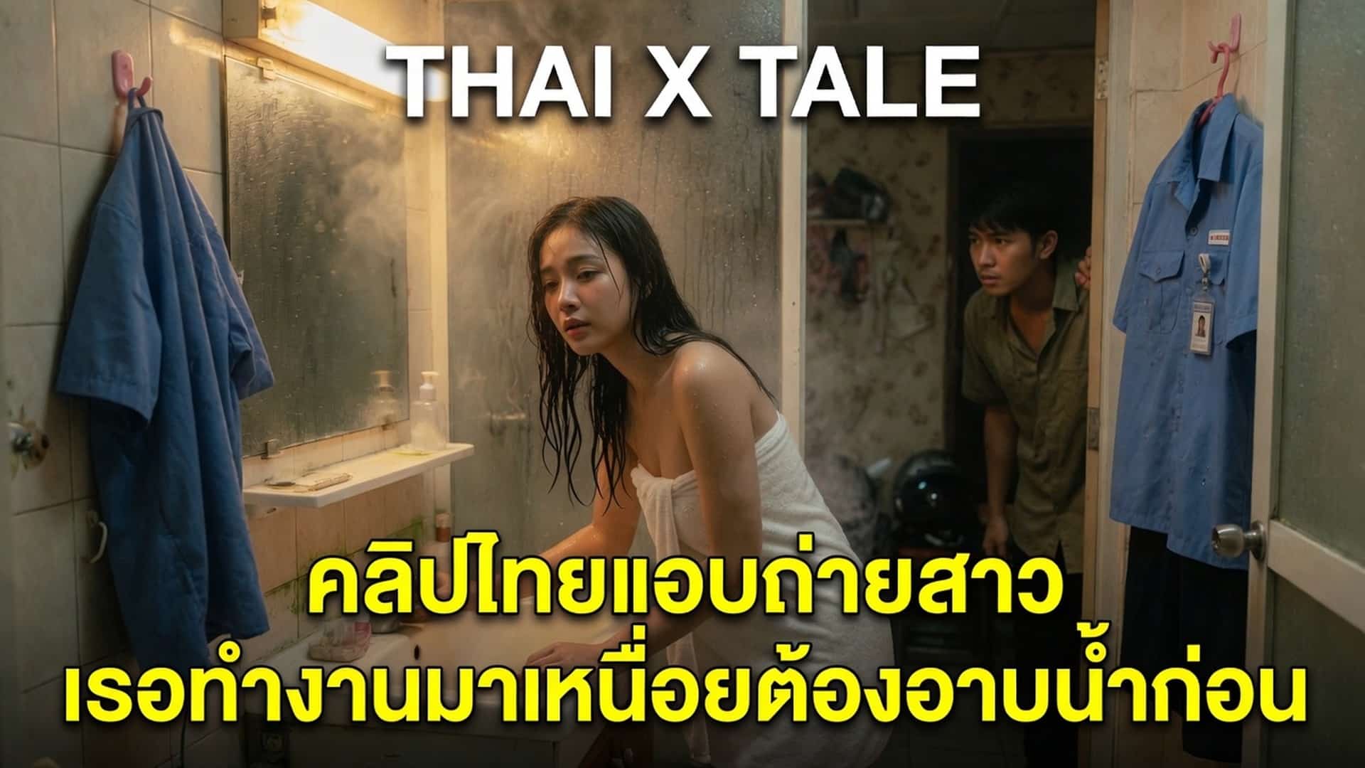 เรื่องเสียว คลิปโป๊ไทยแอบถ่ายสาว เธอทำงานมาเหนื่อยต้องอาบน้ำล้างหีก่อน ที่จะเสียวกัน | ThaiXTale