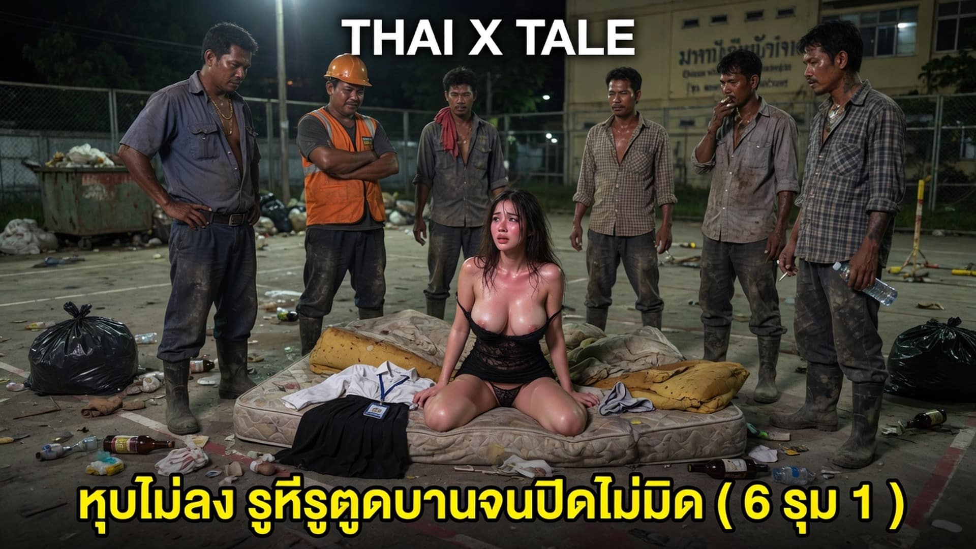 เรื่องเสียว หุบไม่ลง รูหีรูตูดบานจนปิดไม่มิด ( 6 รุม 1 ) | ThaiXTale