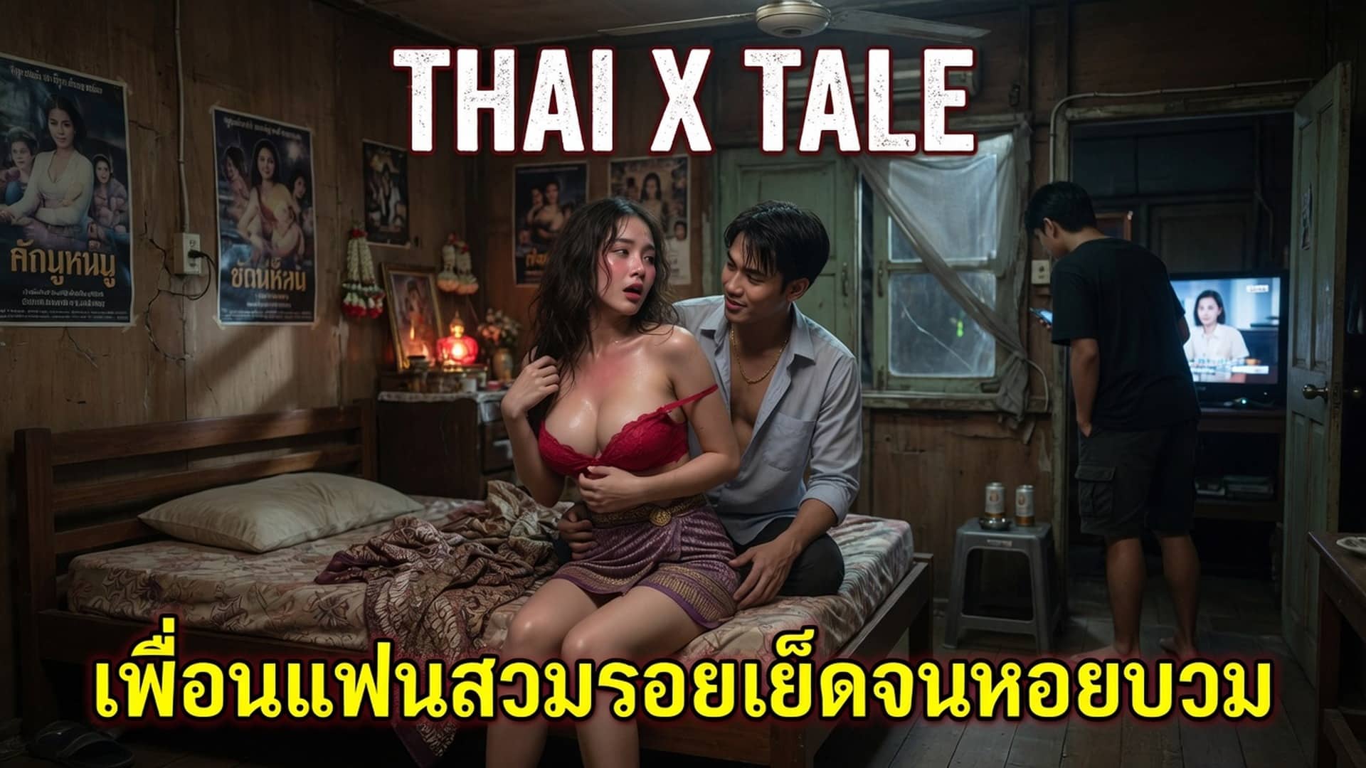 เรื่องเสียว เพื่อนแฟนสวมรอยเย็ดจนหอยบวม | ThaiXTale