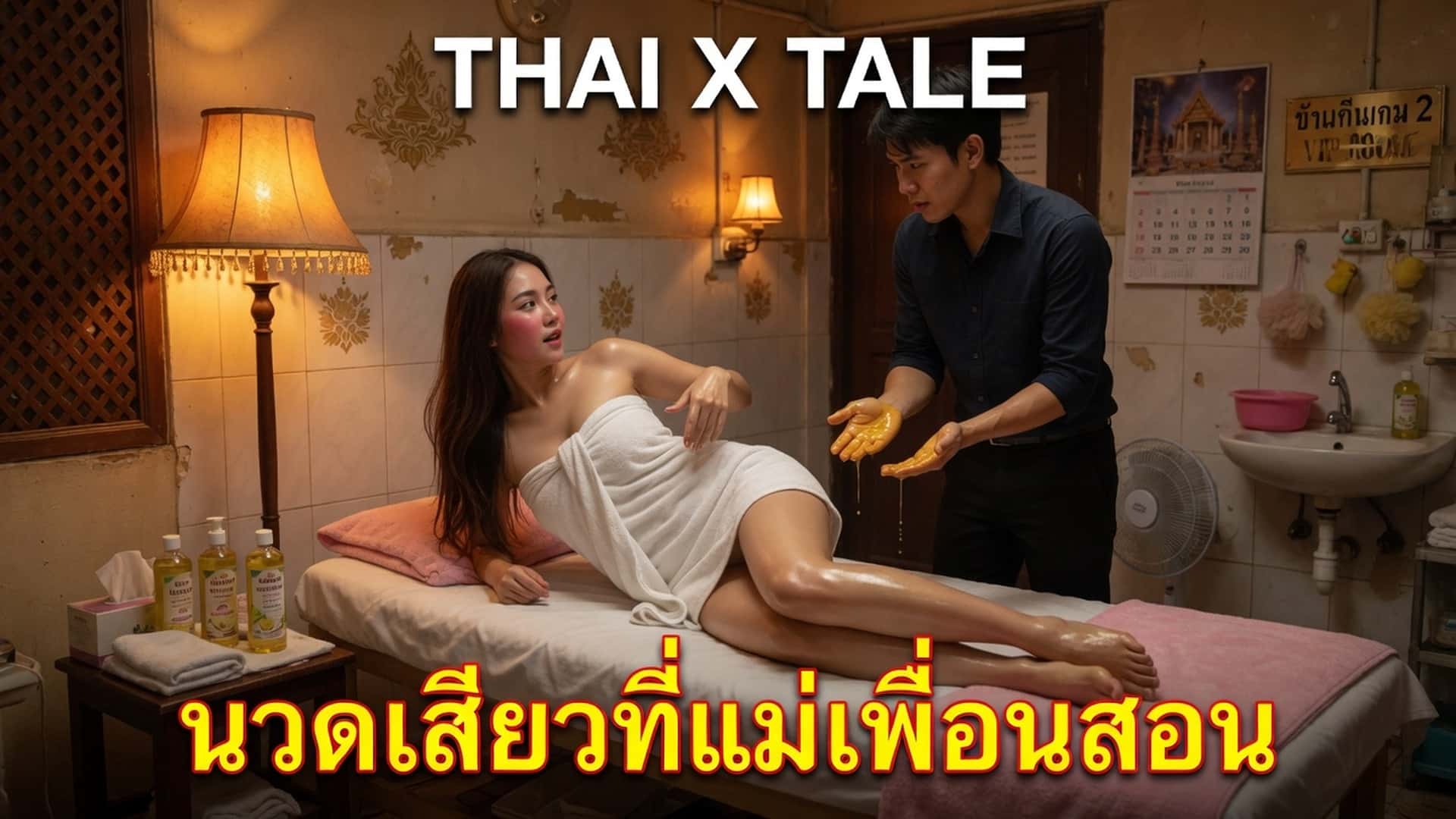 เรื่องเสียว นวดเสียวที่แม่เพื่อนสอน | ThaiXTale