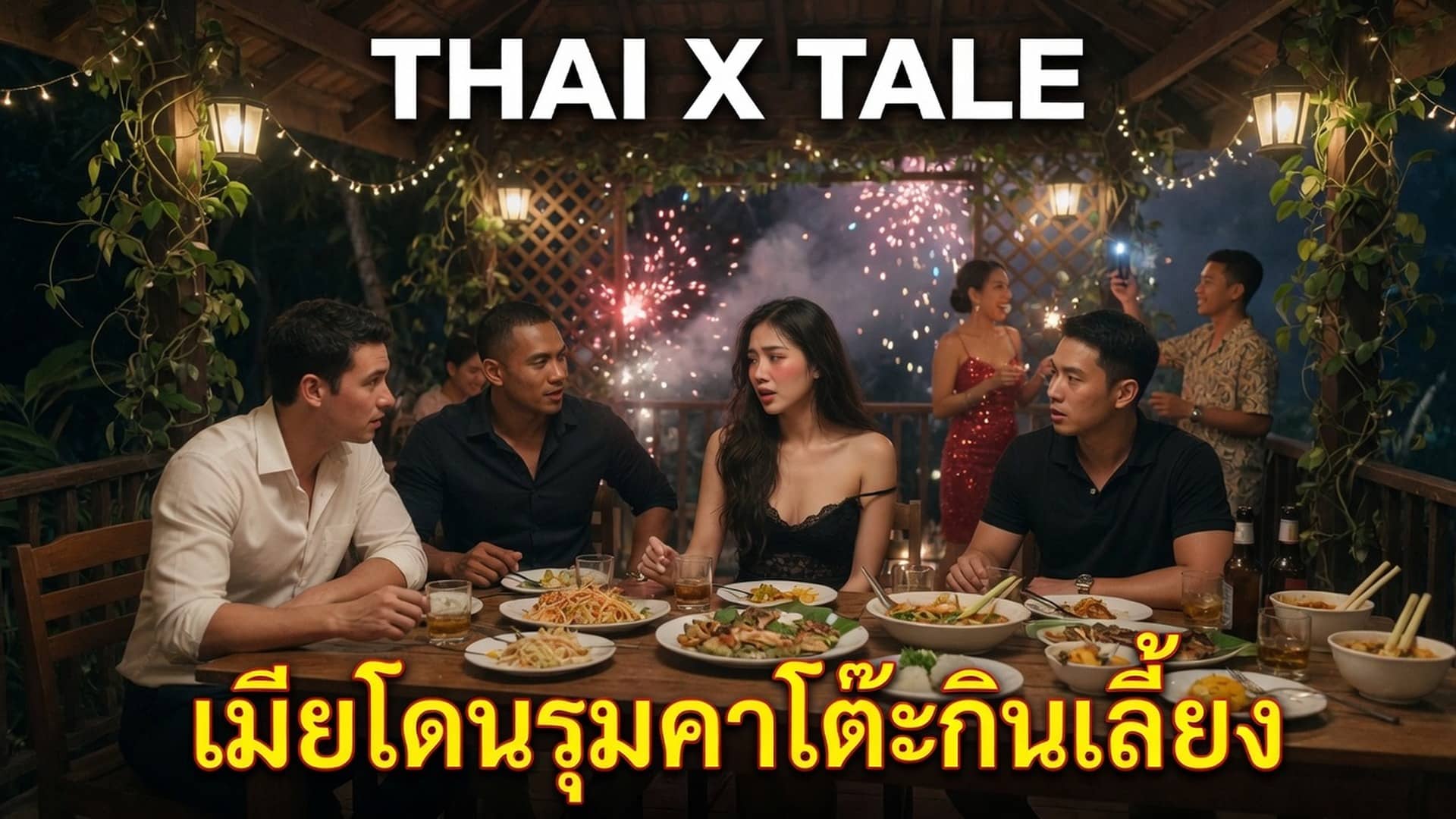 เรื่องเสียว เมียโดนรุมเย็ดคาโต๊ะกินเลี้ยง | ThaiXTale