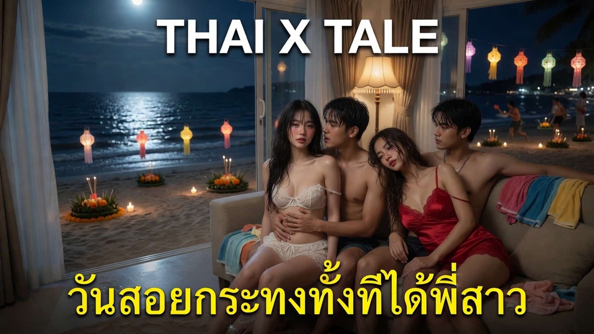 เรื่องเสียว วันลอยกระทงทั้งทีได้เย็ดหีพี่สาว | ThaiXTale