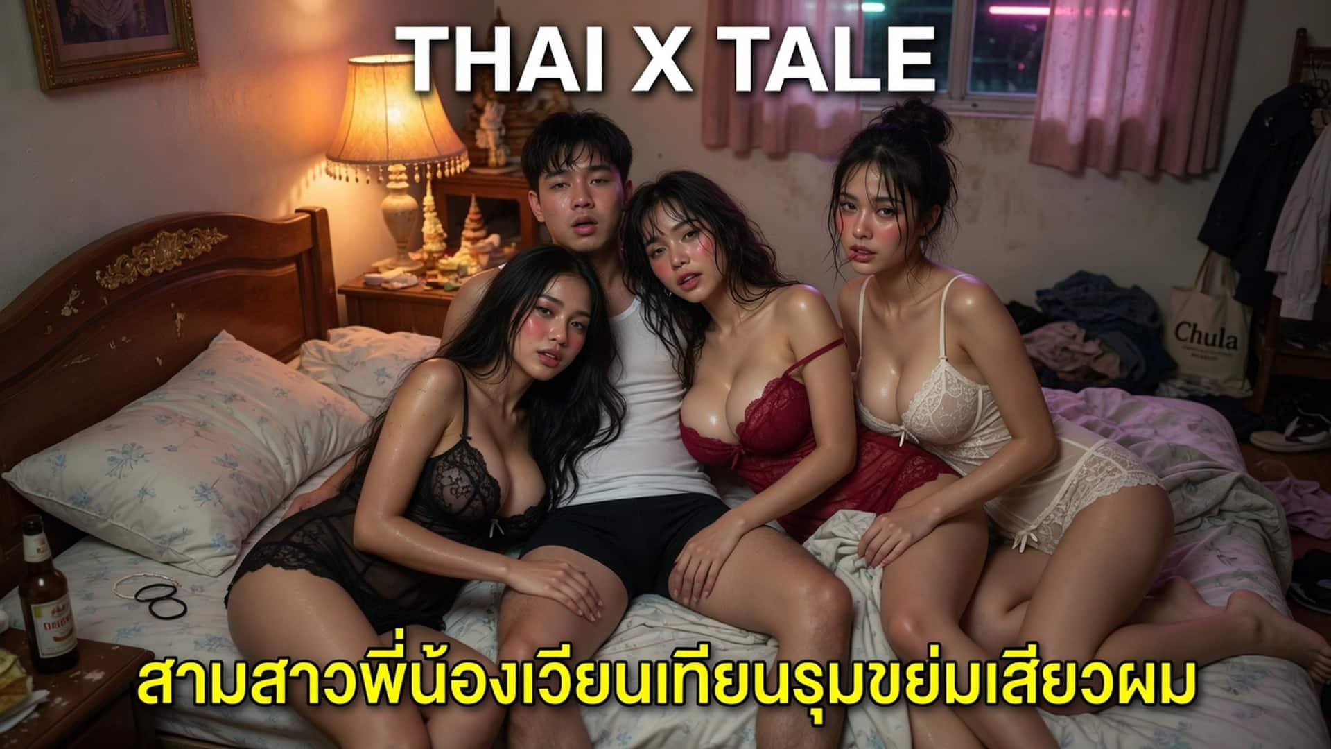 เรื่องเสียว สามสาวพี่น้องเวียนเทียนรุมขย่มเสียวผม | ThaiXTale